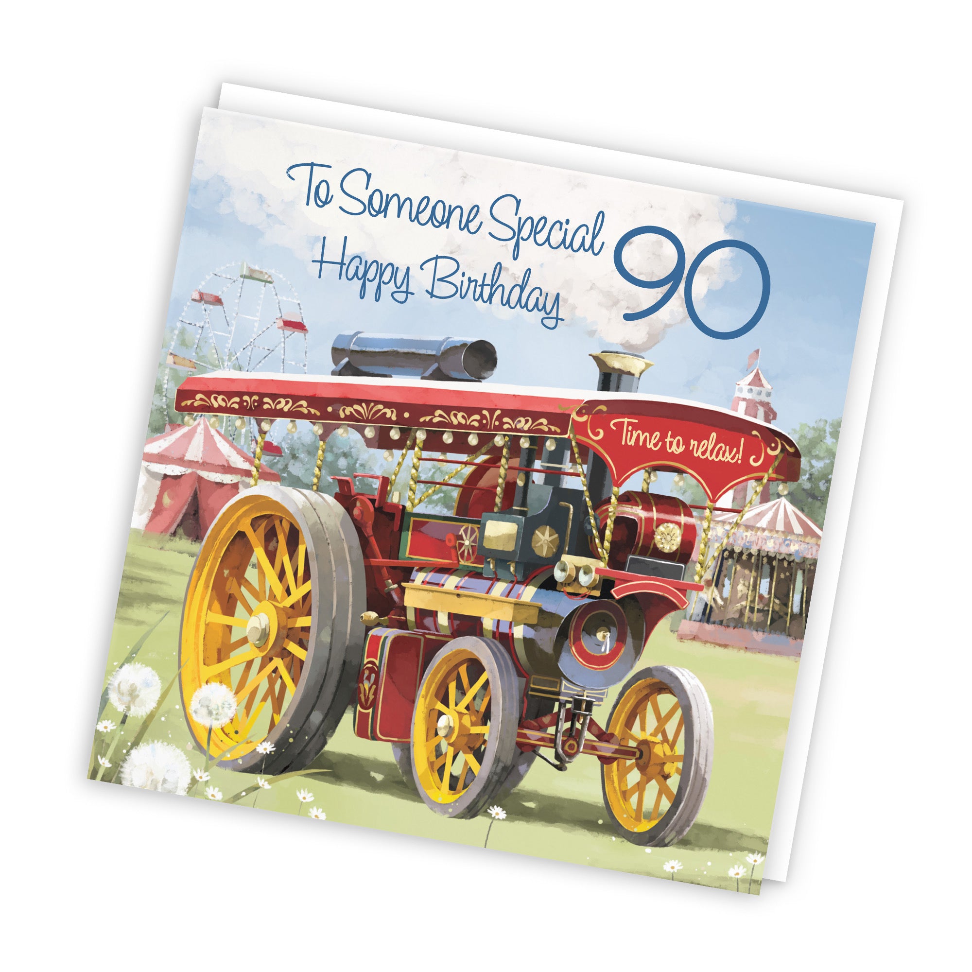90th Someone Special Traction Engine Birthday Card Milo's Gallery - Default Title (RT03903)