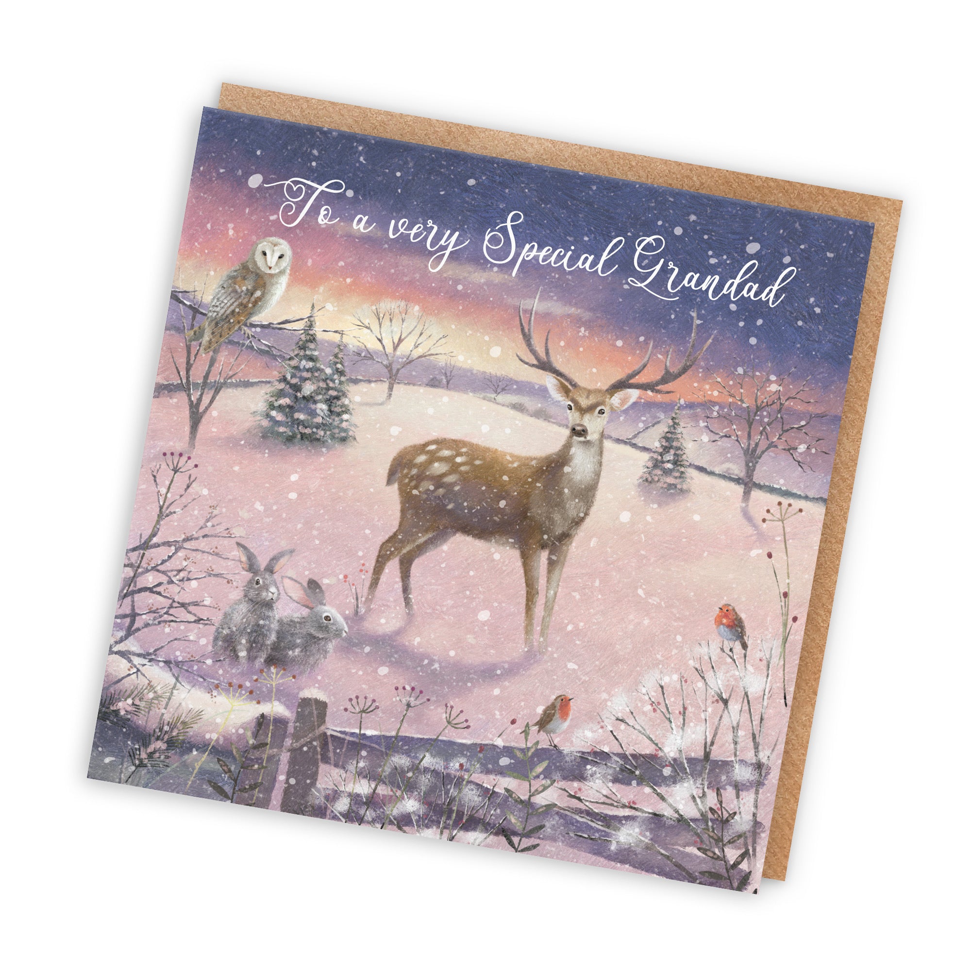 Grandad Christmas Card The Stag Milo's Gallery - Default Title (RT03910)