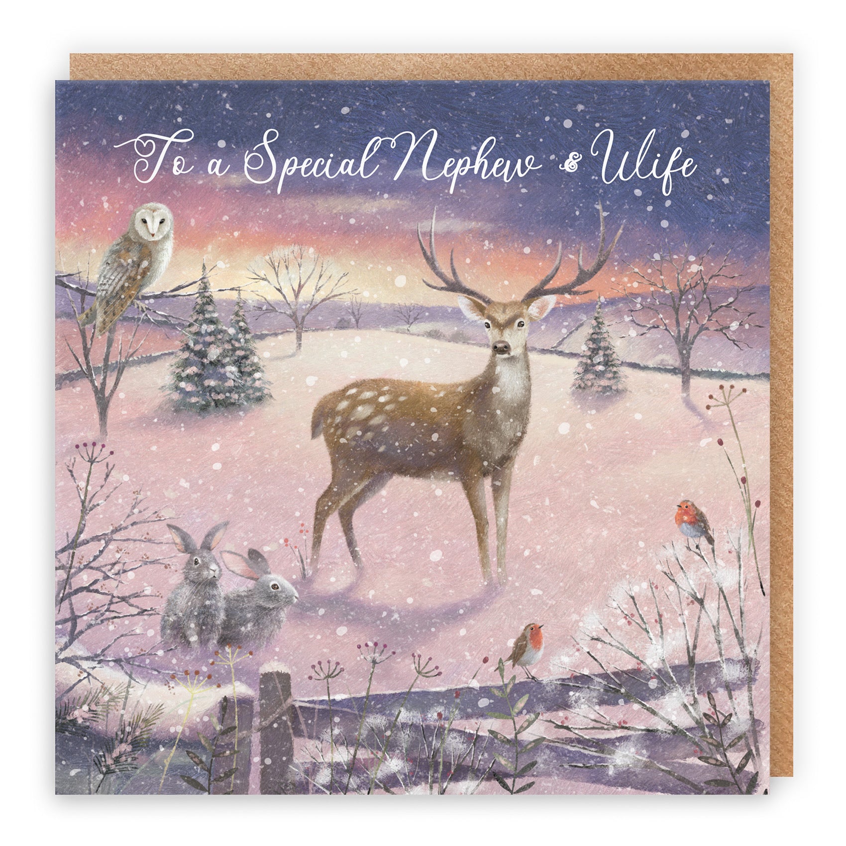 Nephew And Wife Christmas Card The Stag Milo's Gallery - Default Title (RT03915)