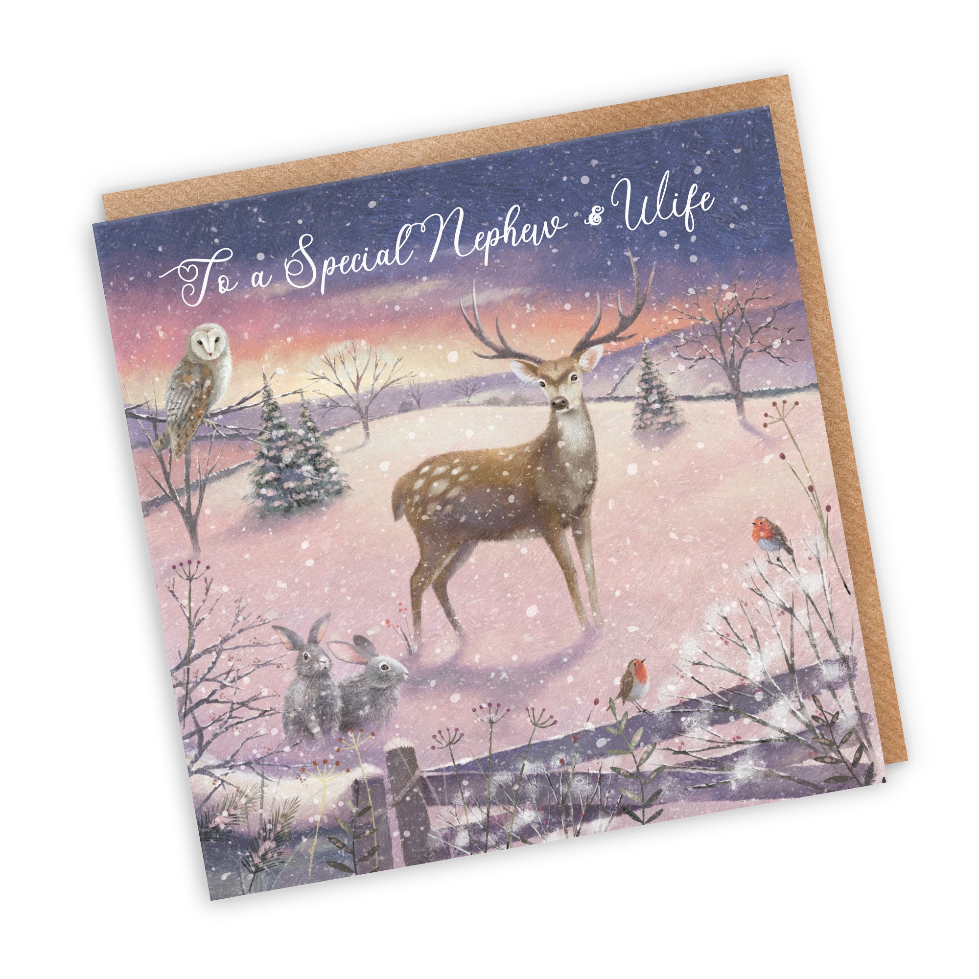 Nephew And Wife Christmas Card The Stag Milo's Gallery - Default Title (RT03915)