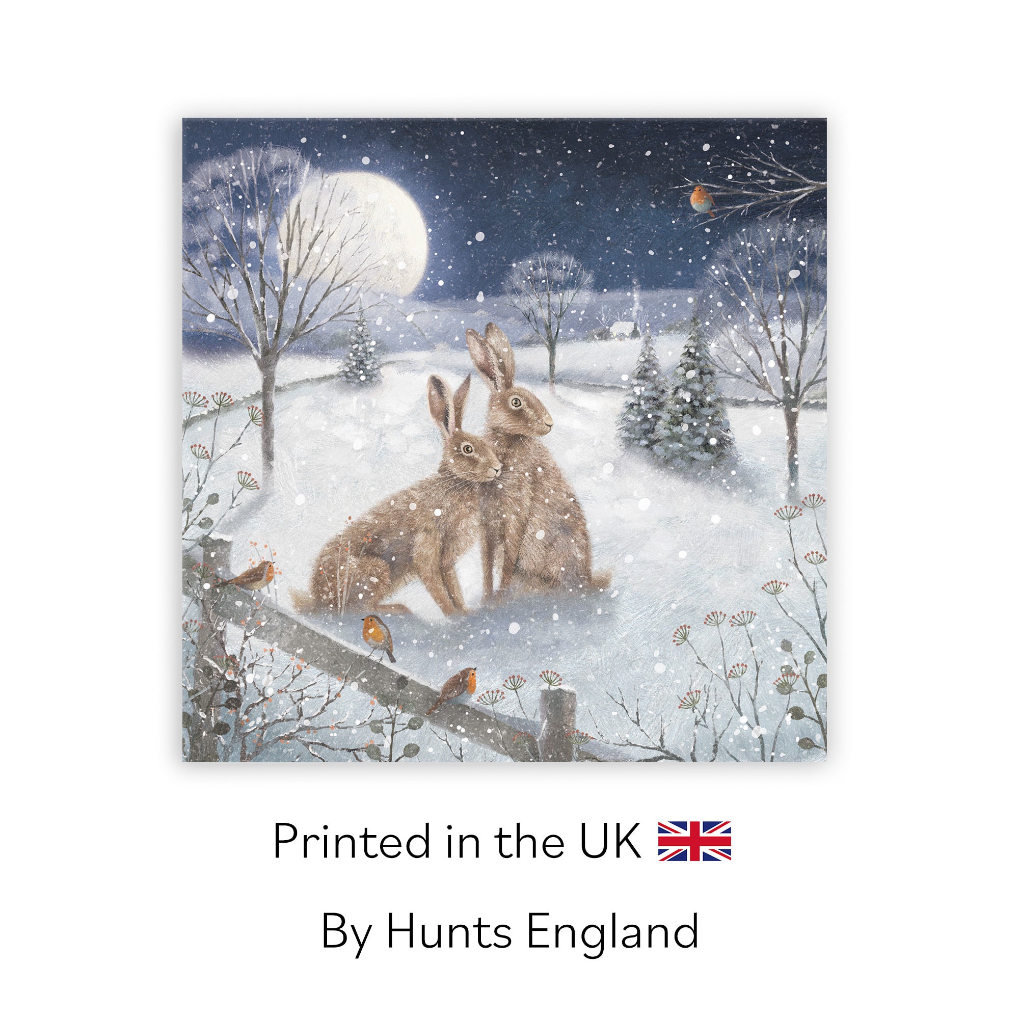 Snowy Hares Blank Any Occasion Card Milo's Gallery - Default Title (RT03918)