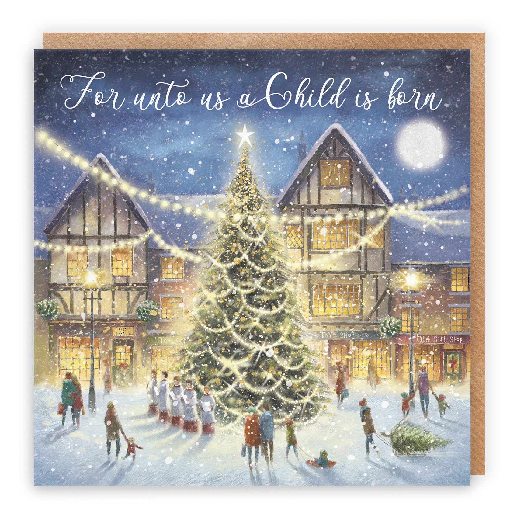 Christian Religious Christmas Card A Child Is Born Christmas Eve Milo's - Default Title (RT03924)