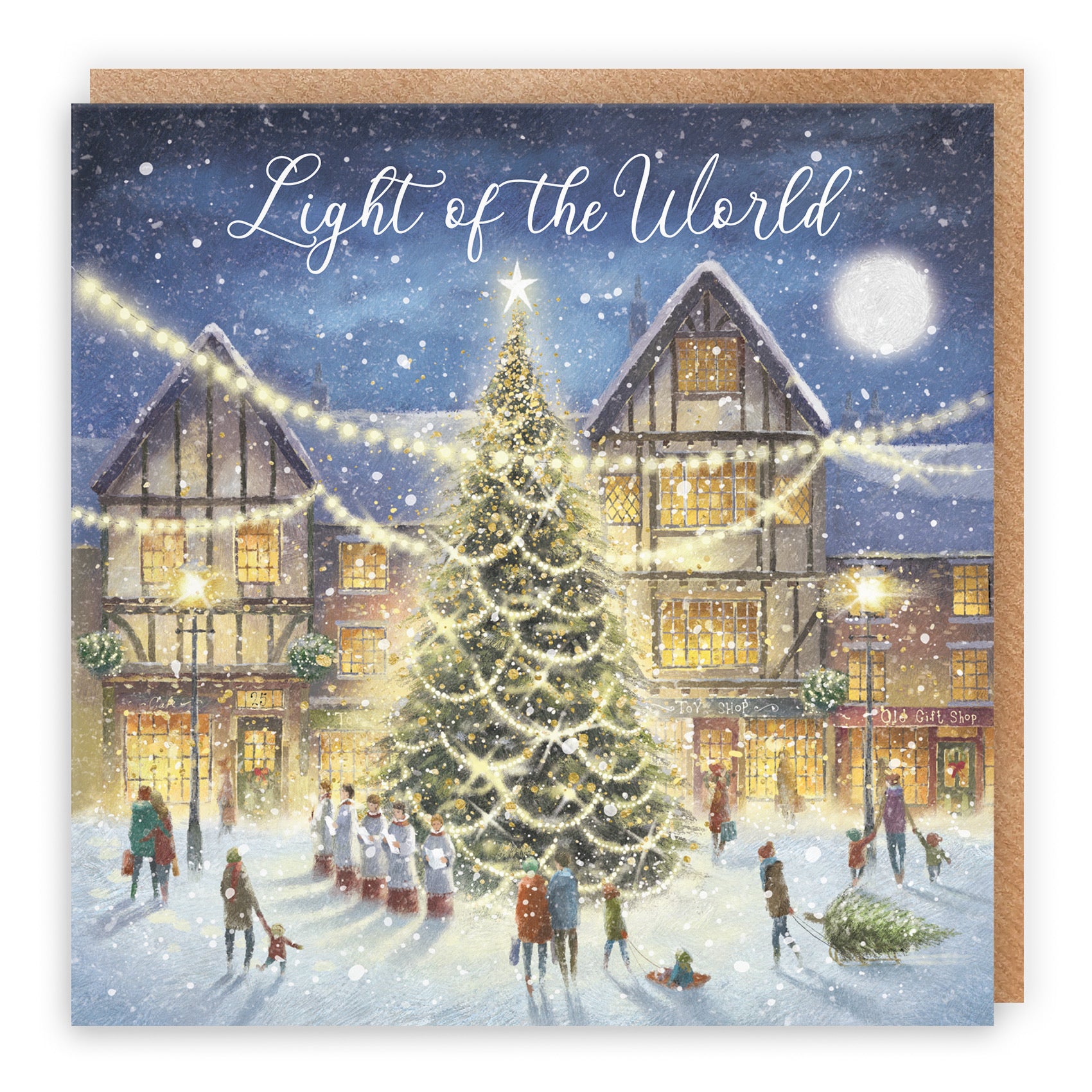 Christian Religious Christmas Card Light Of The World Christmas Eve Milo's - Default Title (RT03927)