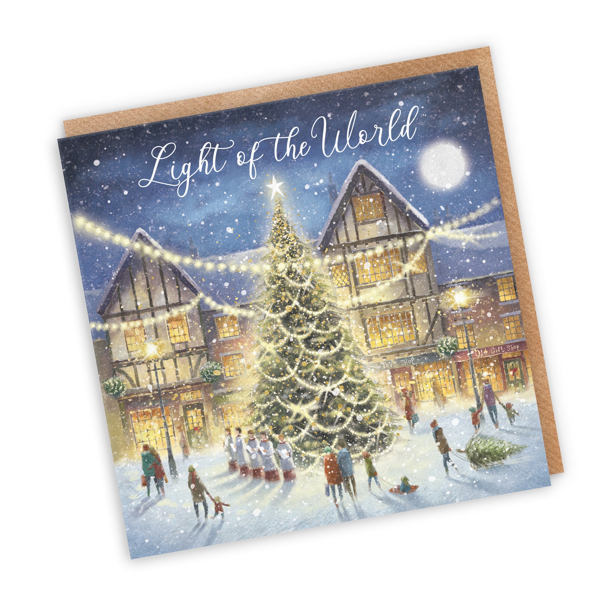 Christian Religious Christmas Card Light Of The World Christmas Eve Milo's - Default Title (RT03927)