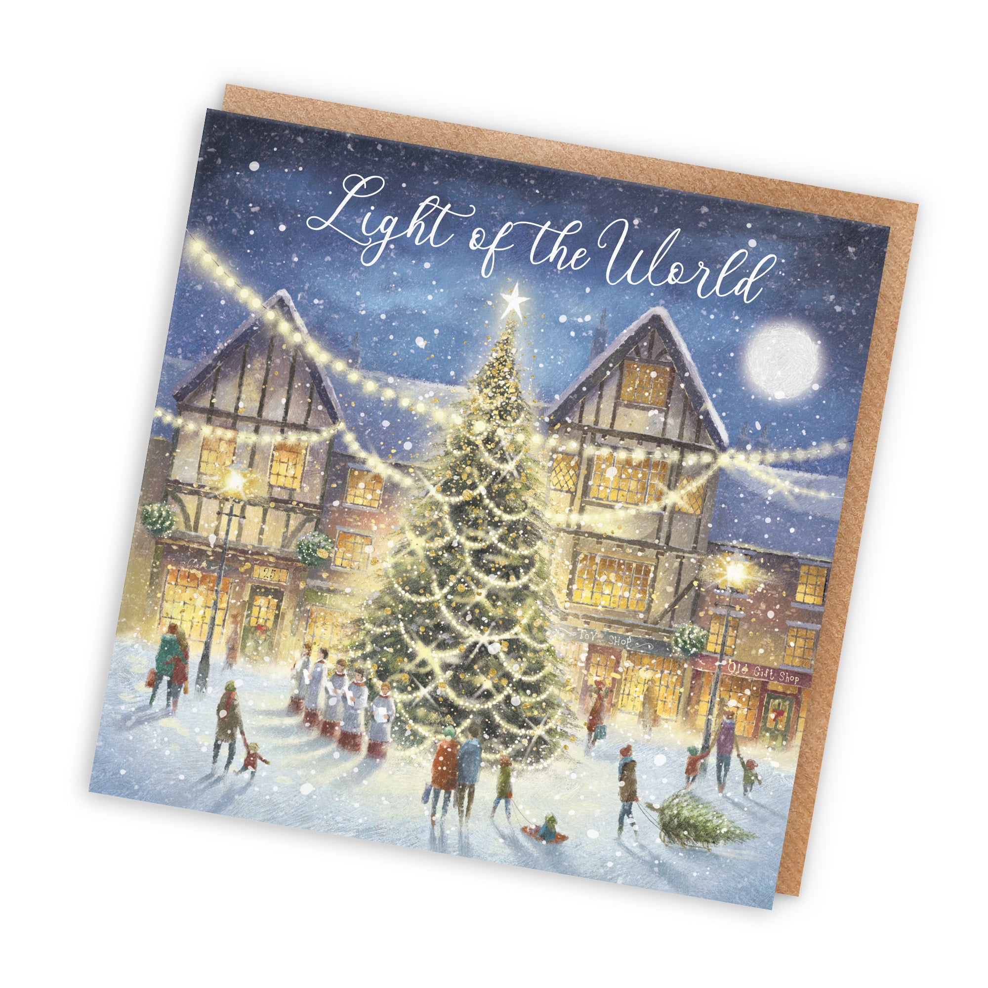 Christian Religious Christmas Card Light Of The World Christmas Eve Milo's - Default Title (RT03927)