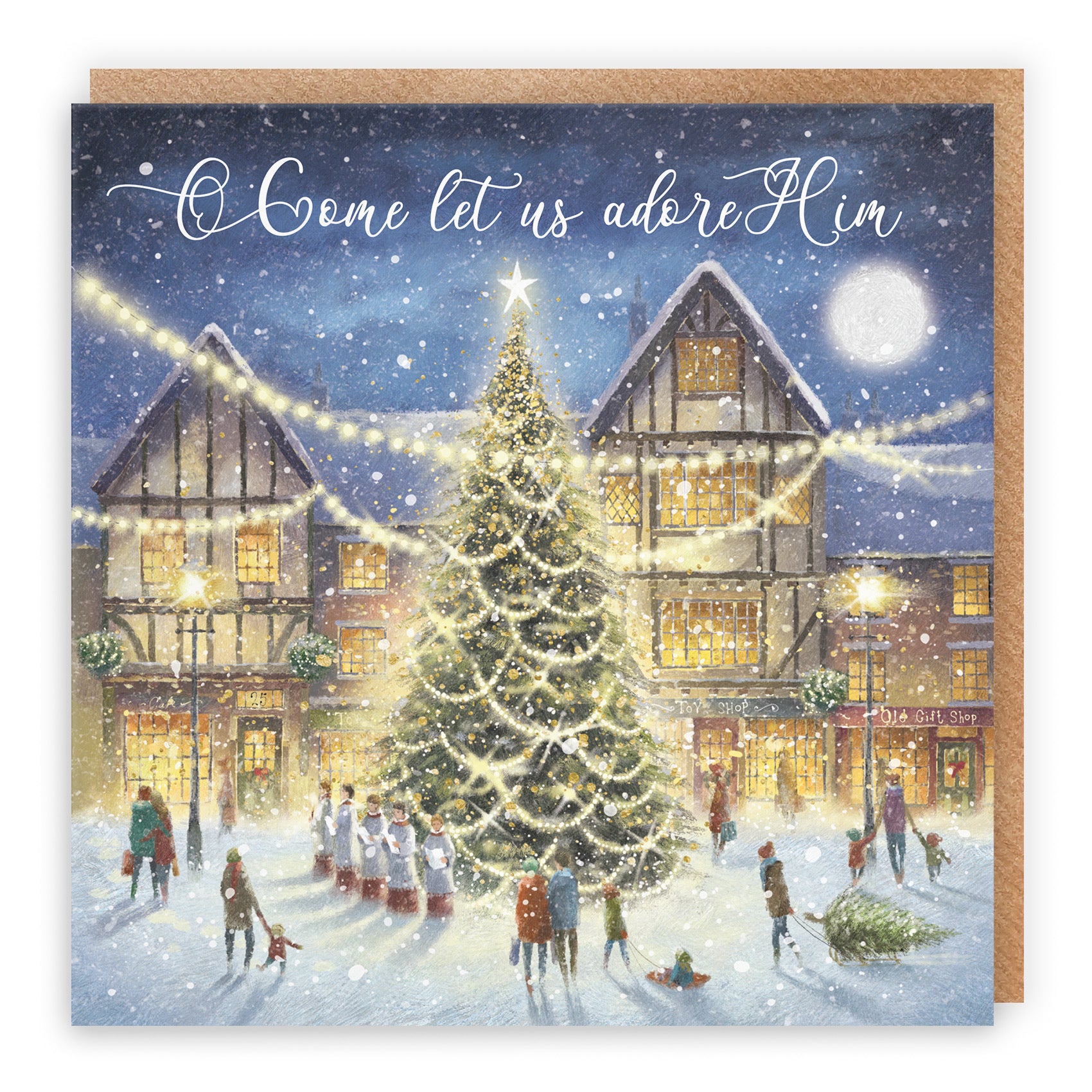 Christian Religious Christmas Card Let Us Adore Him Christmas Eve Milo's - Default Title (RT03928)