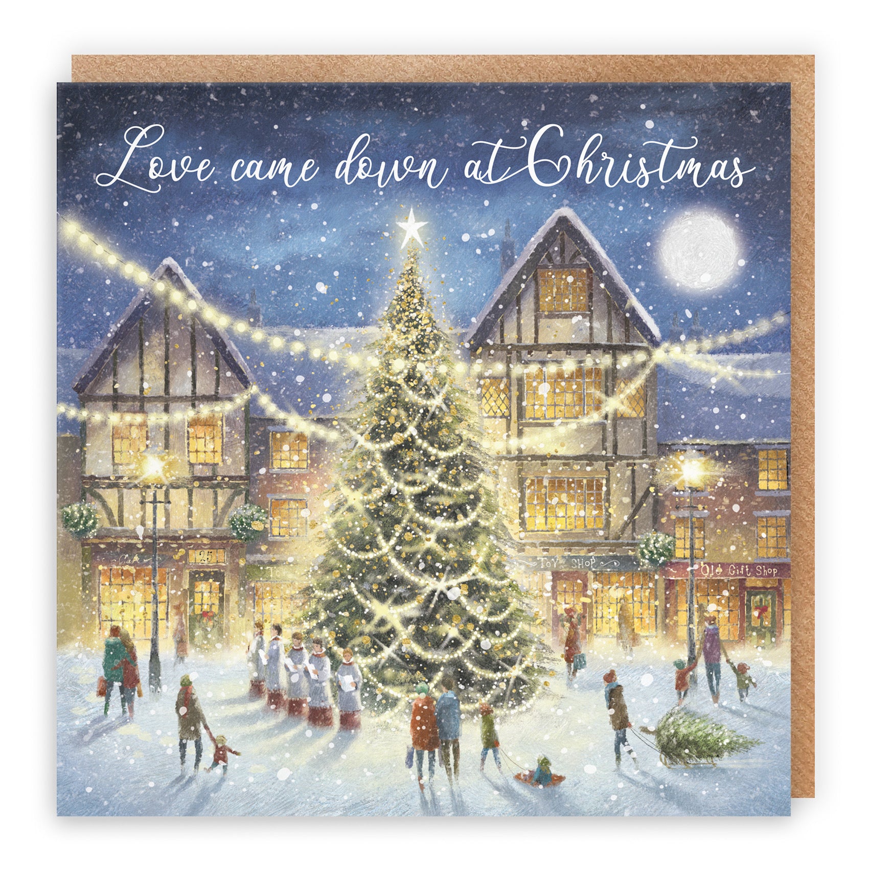 Christian Religious Christmas Card Love Came Down Christmas Eve Milo's - Default Title (RT03929)