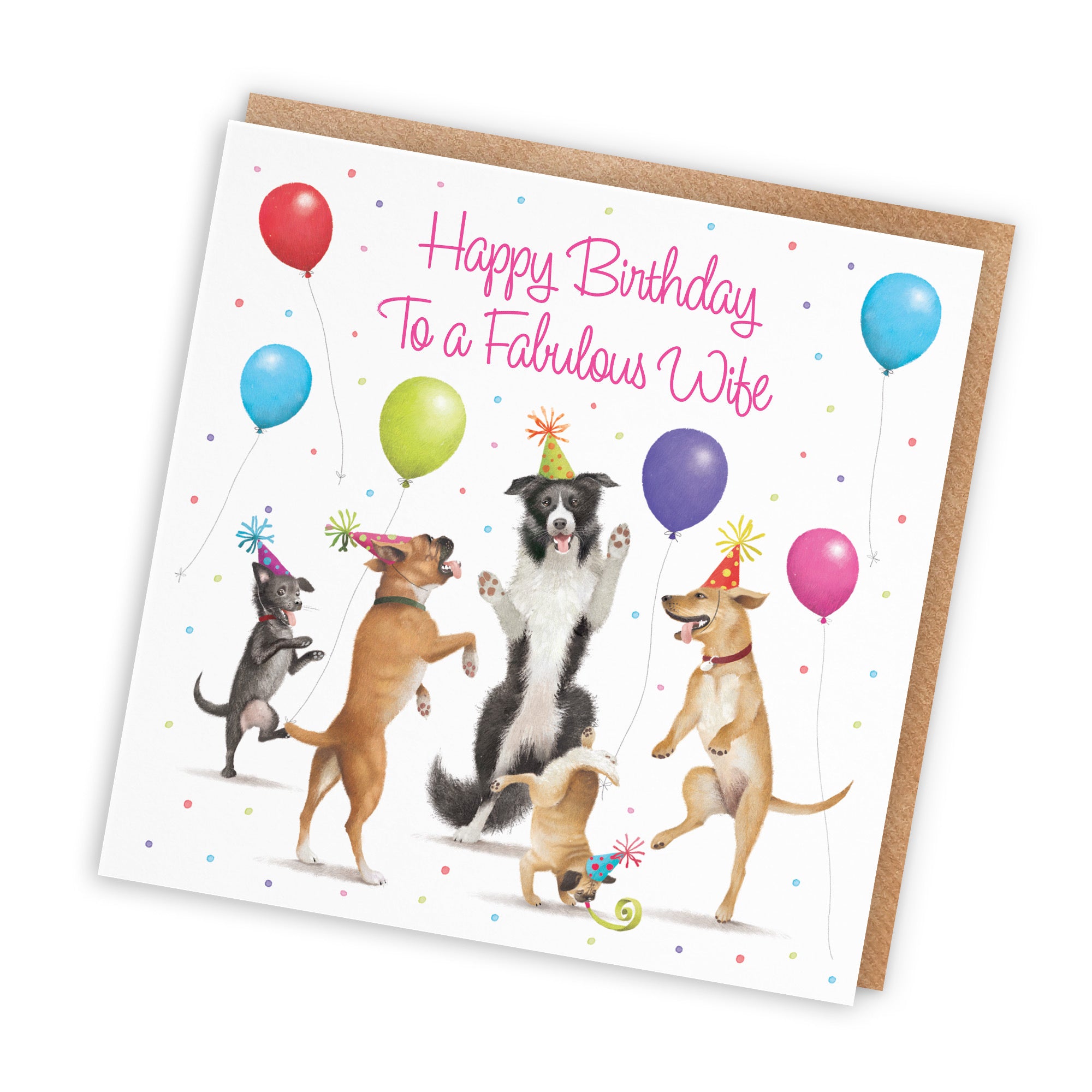 Wife Birthday Card Dancing Dogs Milo's Gallery - Default Title (RT05641)