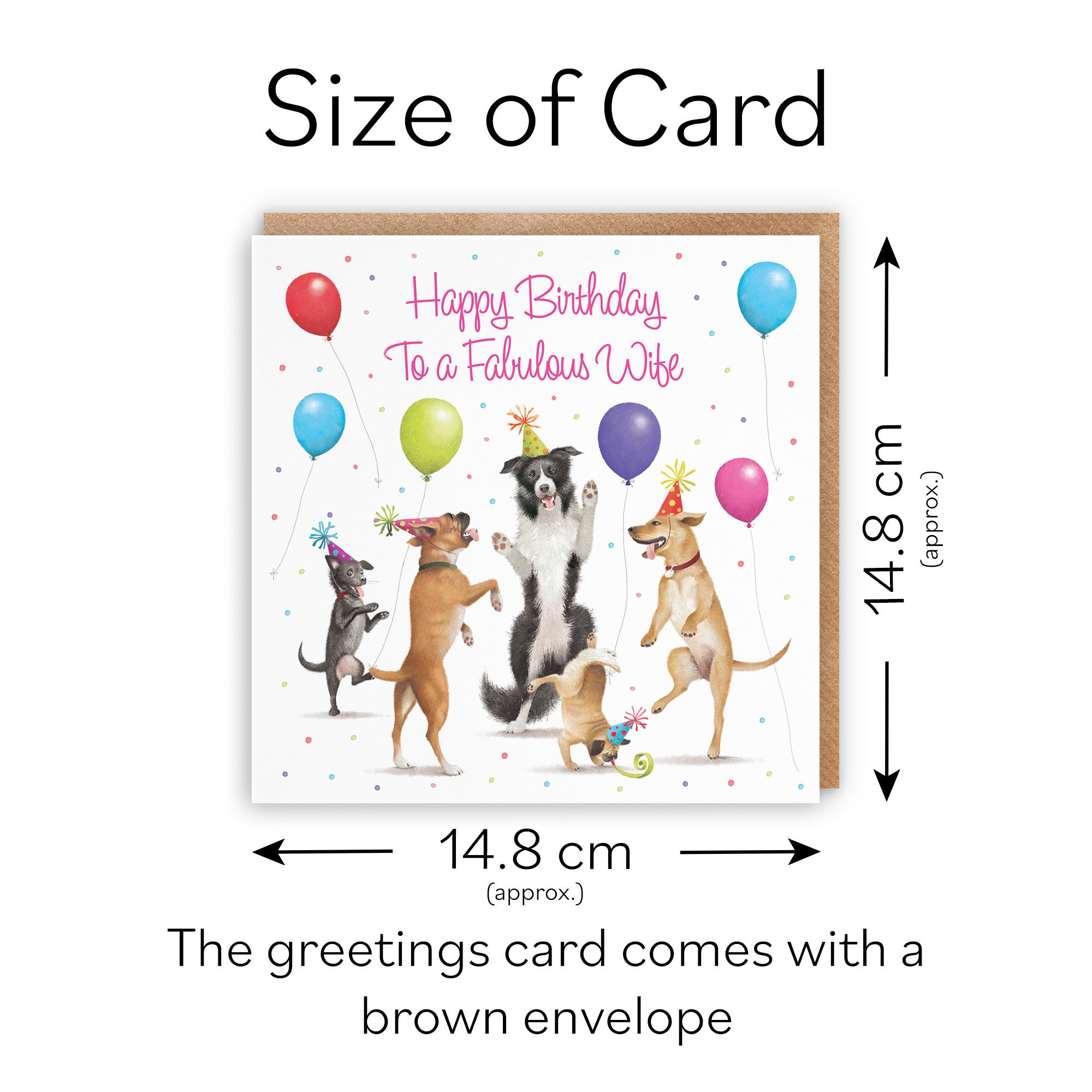 Wife Birthday Card Dancing Dogs Milo's Gallery - Default Title (RT05641)