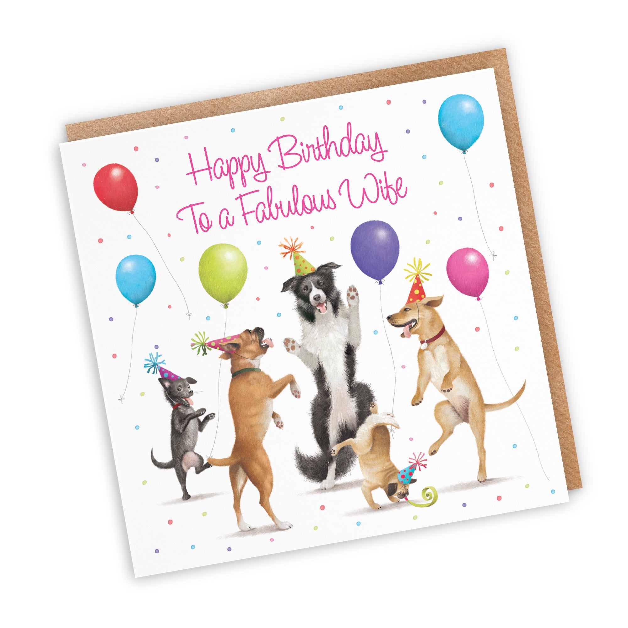 Wife Birthday Card Dancing Dogs Milo's Gallery - Default Title (RT05641)