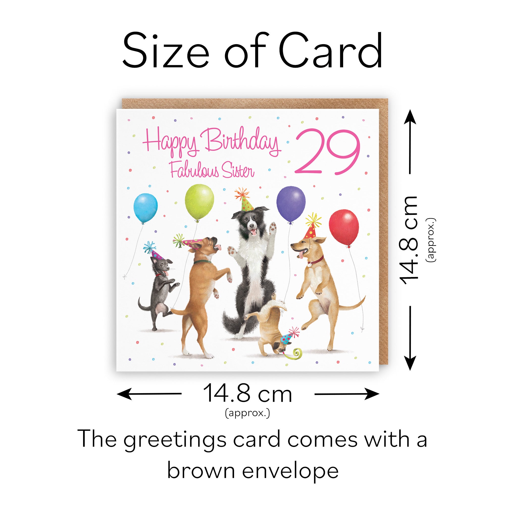 29th Sister Birthday Card Dancing Dogs Milo's Gallery - Default Title (RT05643)