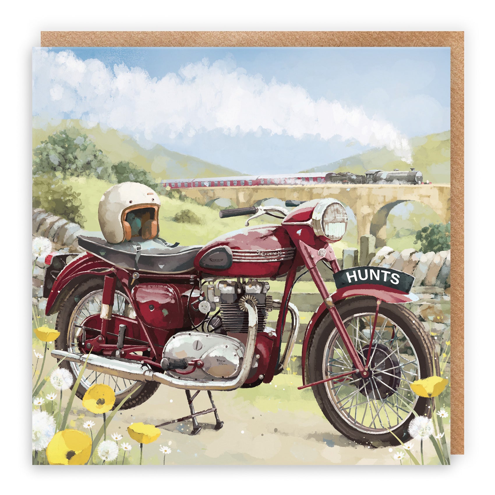 Vintage Motorbike Blank Any Occasion Card Milo's Gallery - Default Title (RT05644)