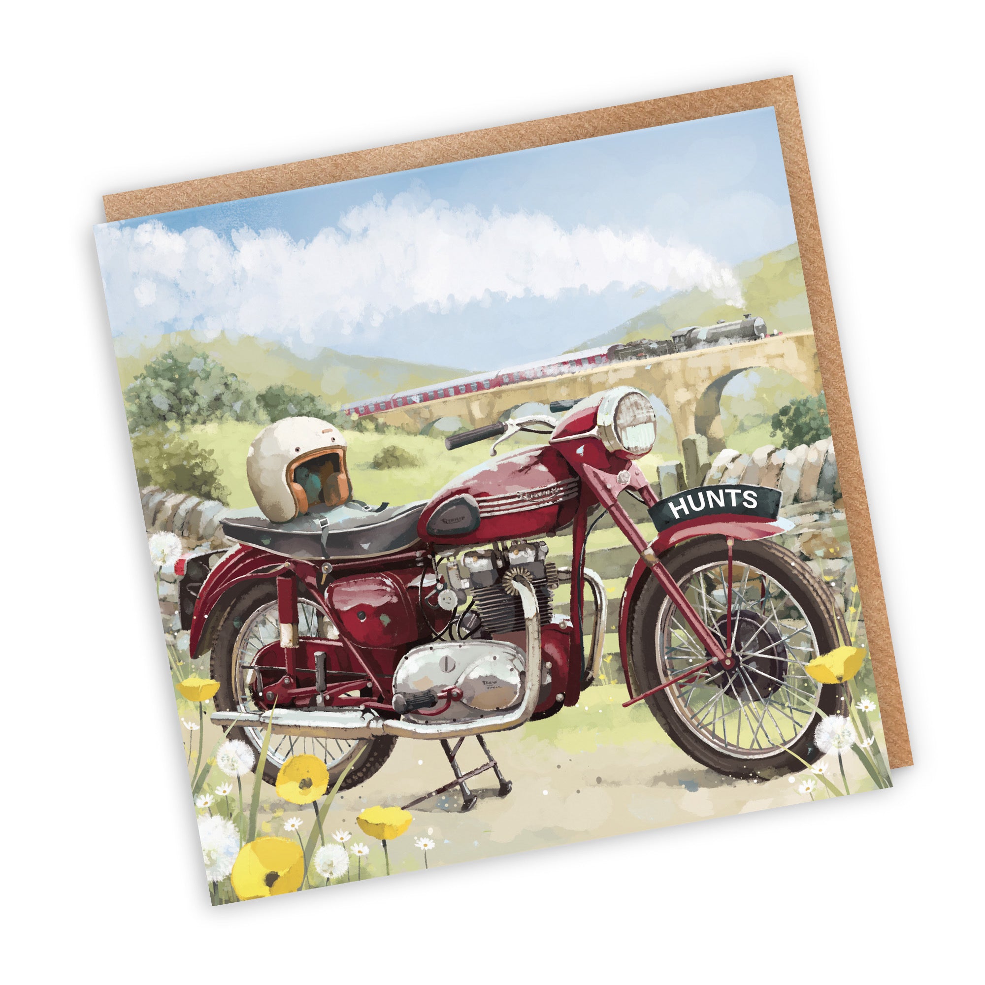 Vintage Motorbike Blank Any Occasion Card Milo's Gallery - Default Title (RT05644)