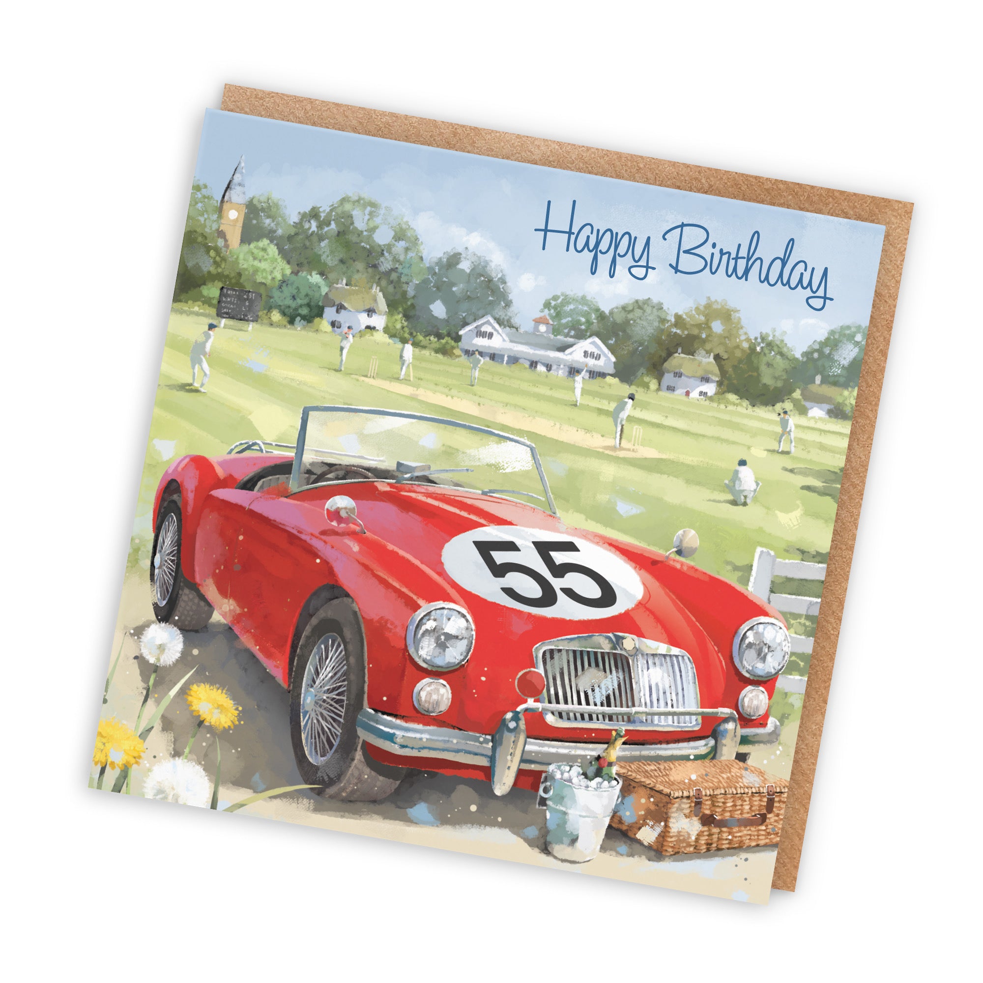 55th Classic Sports Car Birthday Card Milo's Gallery - Default Title (RT05660)