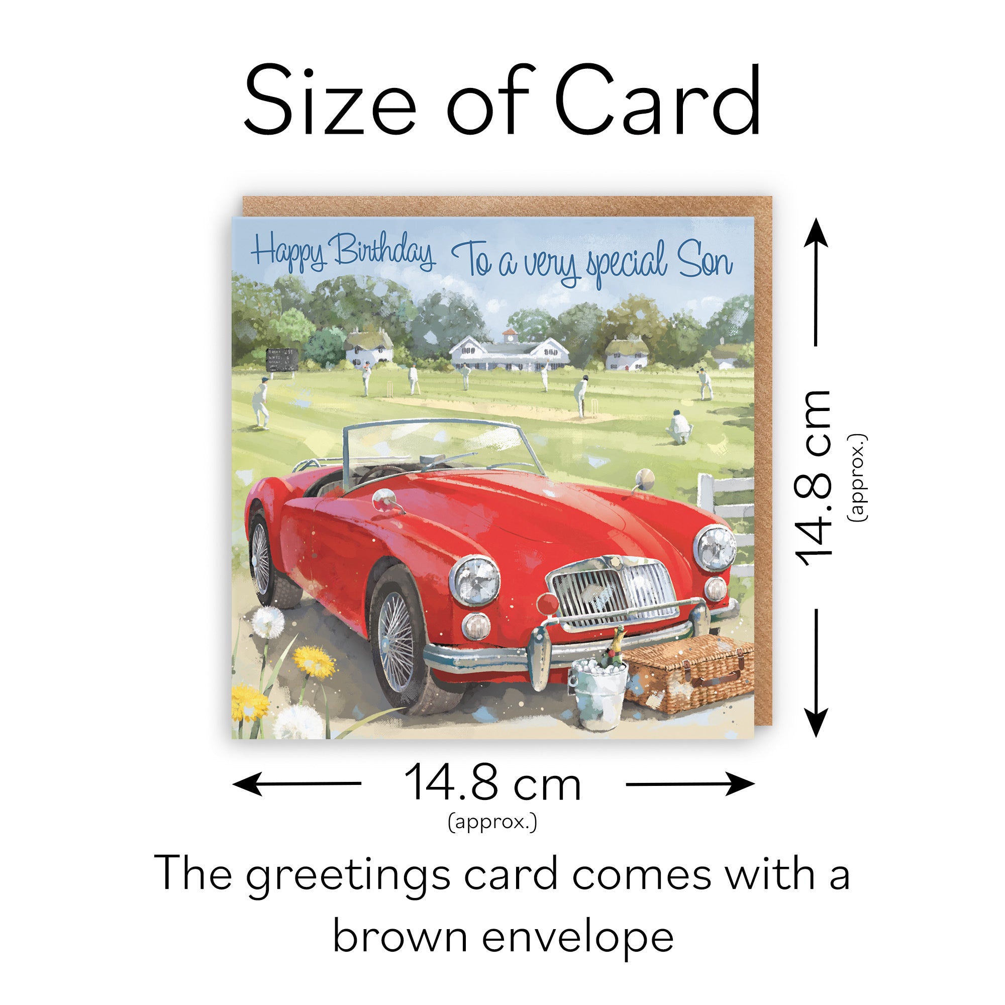 Son Classic Sports Car Birthday Card Milo's Gallery - Default Title (RT05663)
