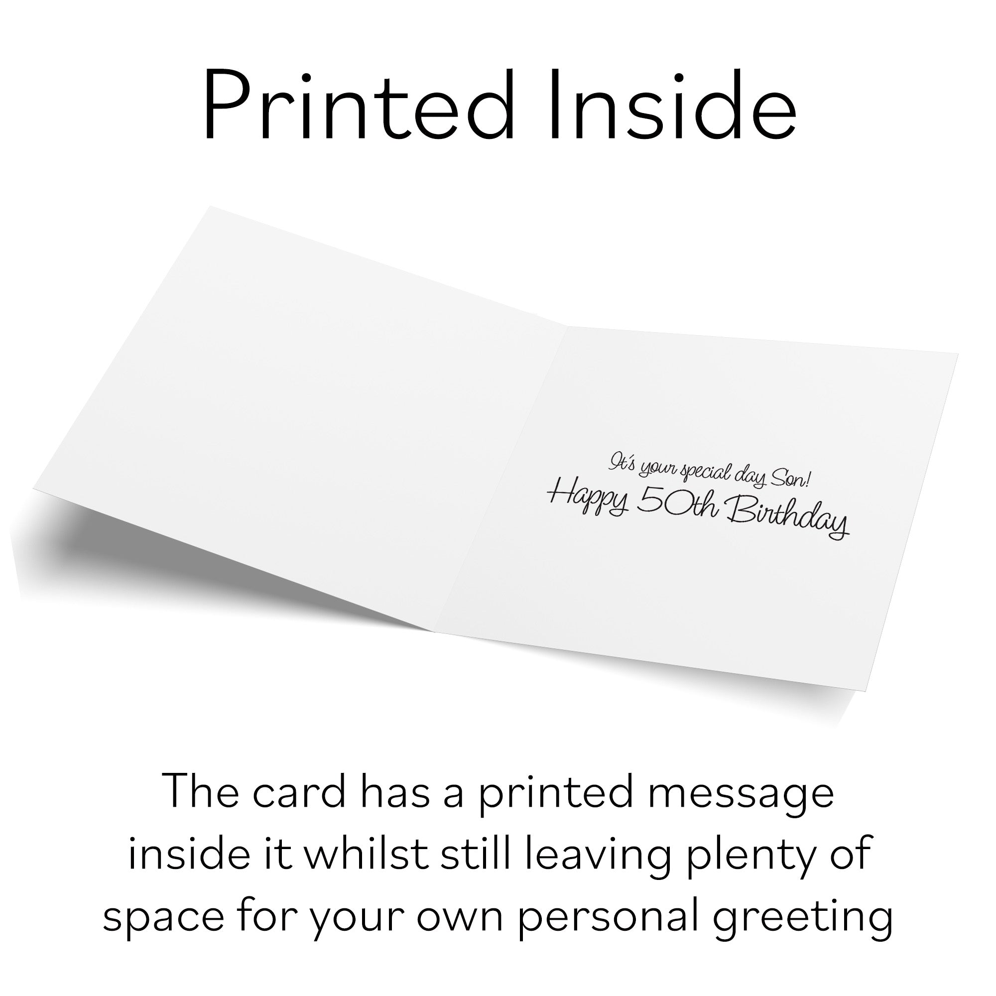 50th Son Classic Sports Car Birthday Card Milo's Gallery - Default Title (RT05668)