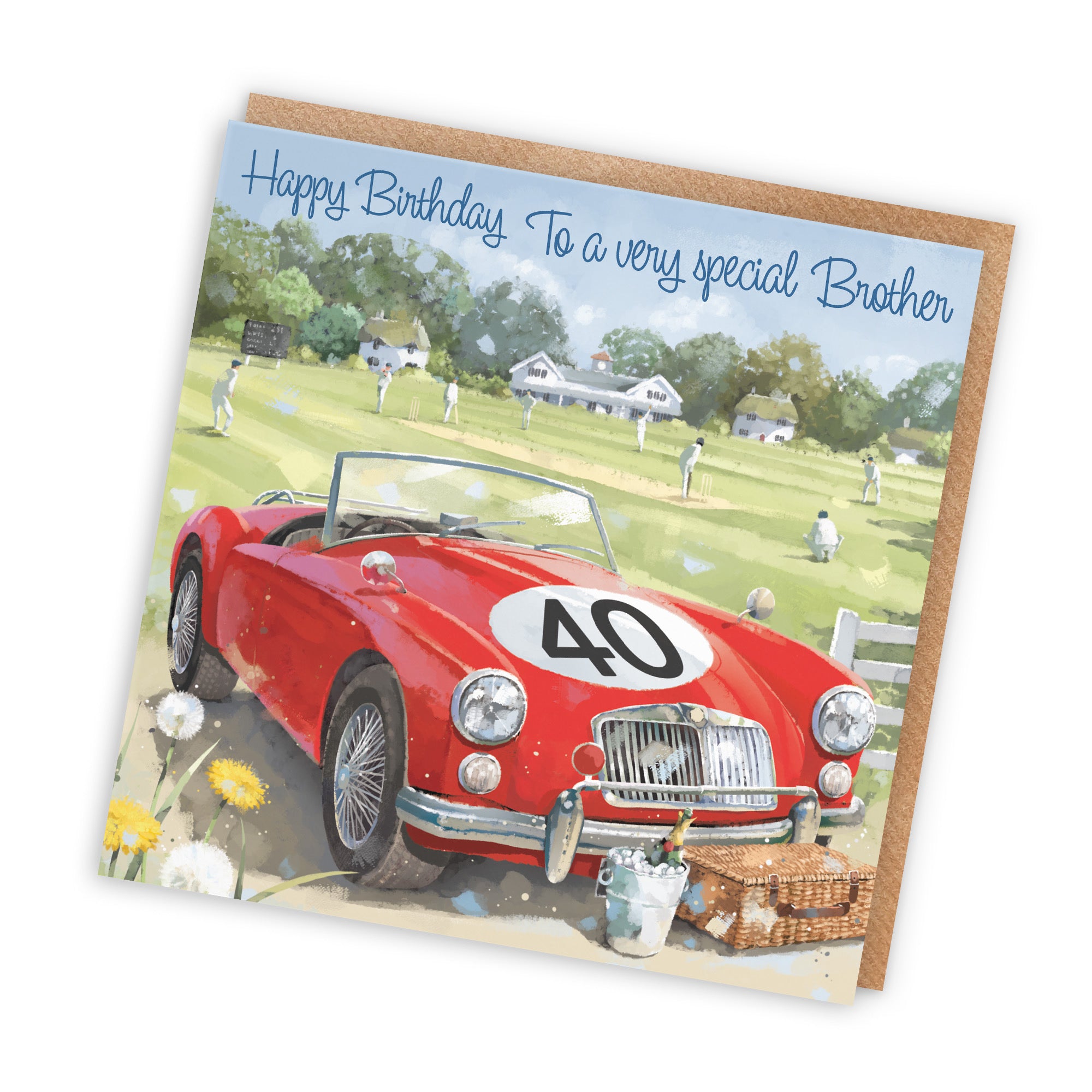 40th Brother Classic Sports Car Birthday Card Milo's Gallery - Default Title (RT05669)