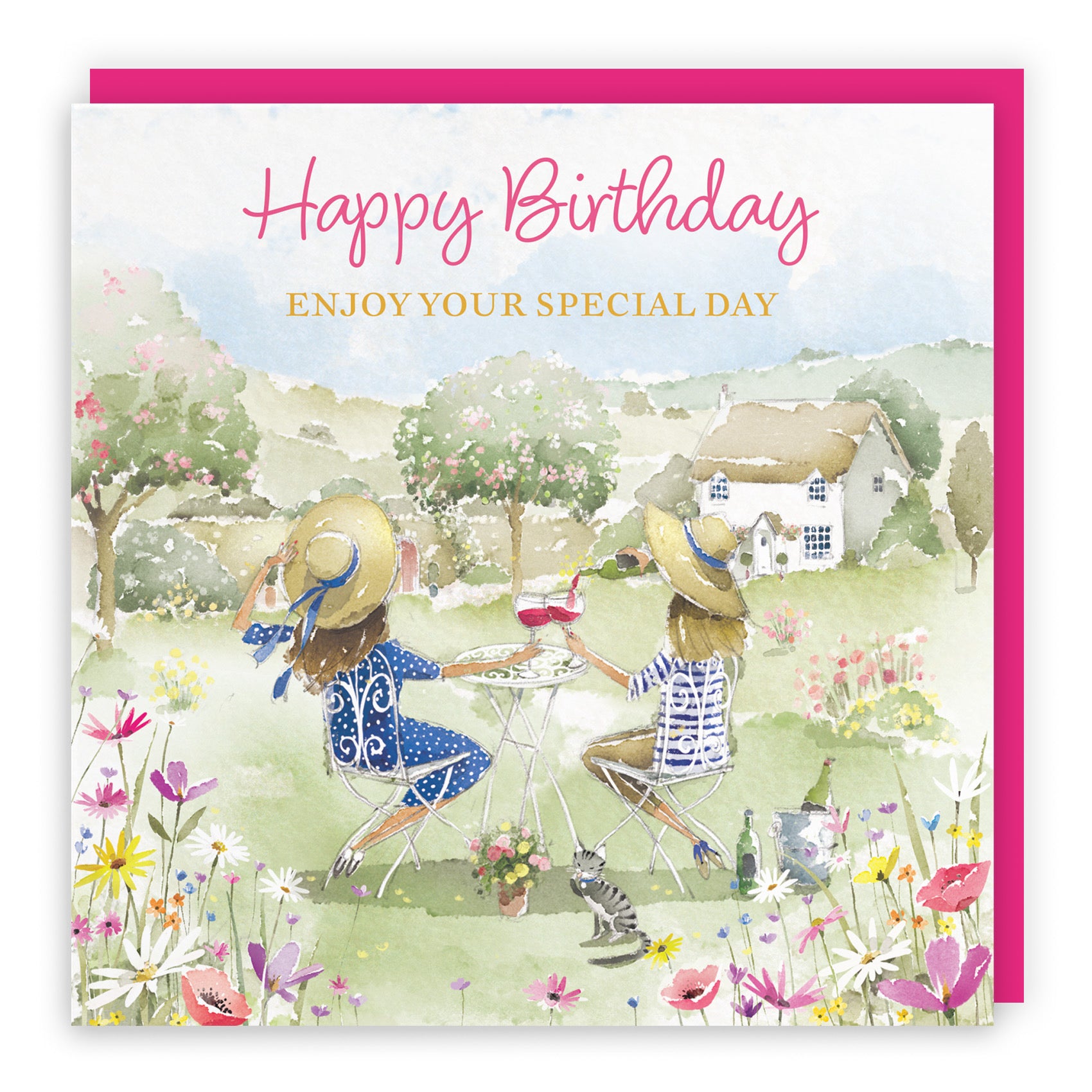 Women's Birthday Card Countryside Garden Milo's Gallery - Default Title (RT06288)