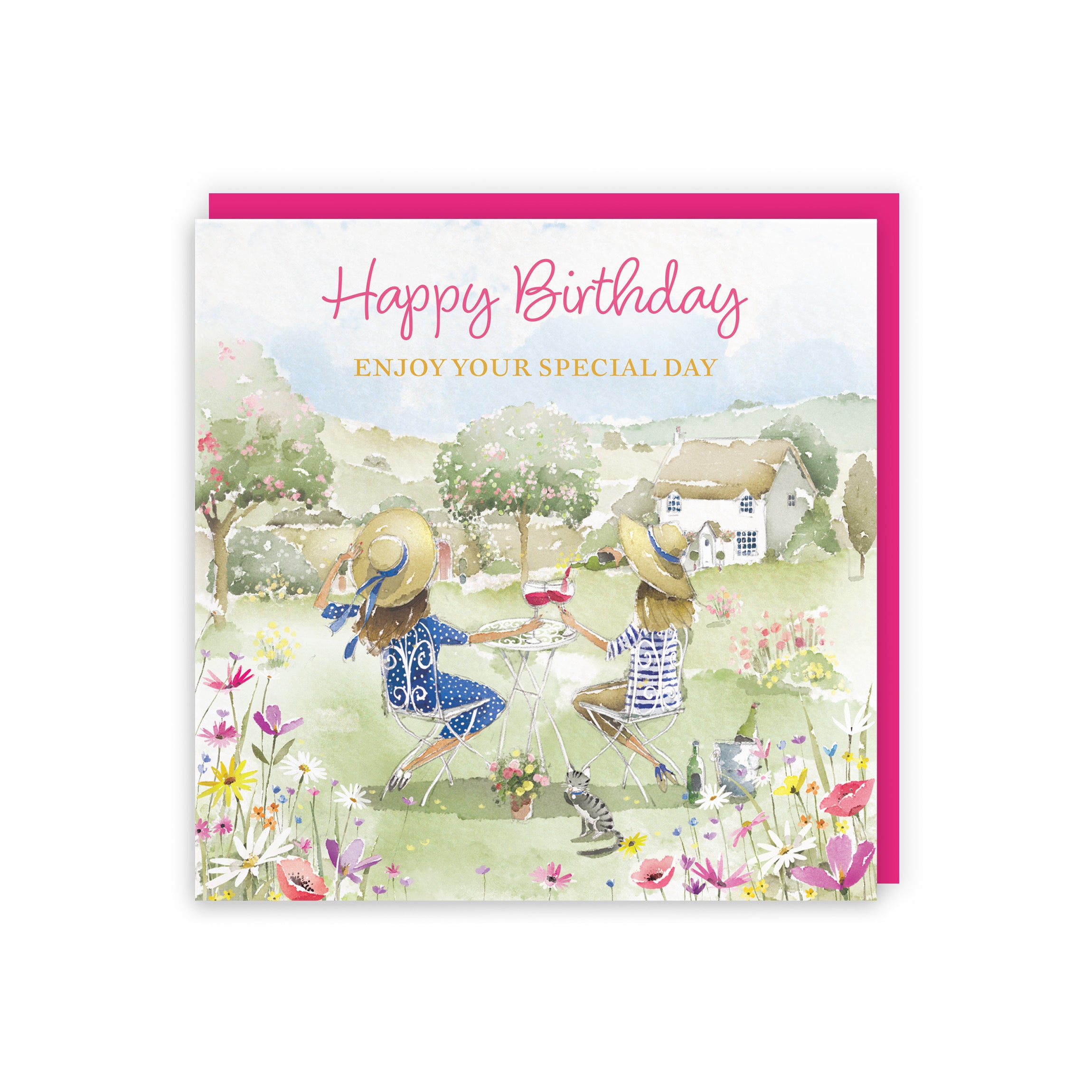 Women's Birthday Card Countryside Garden Milo's Gallery - Default Title (RT06288)