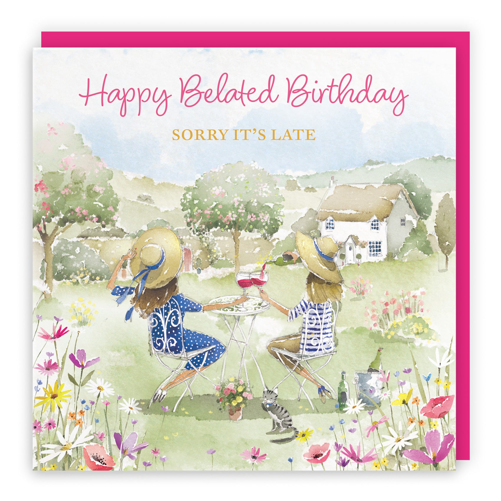 Women's Belated Birthday Card Countryside Garden Milo's Gallery - Default Title (RT06290)