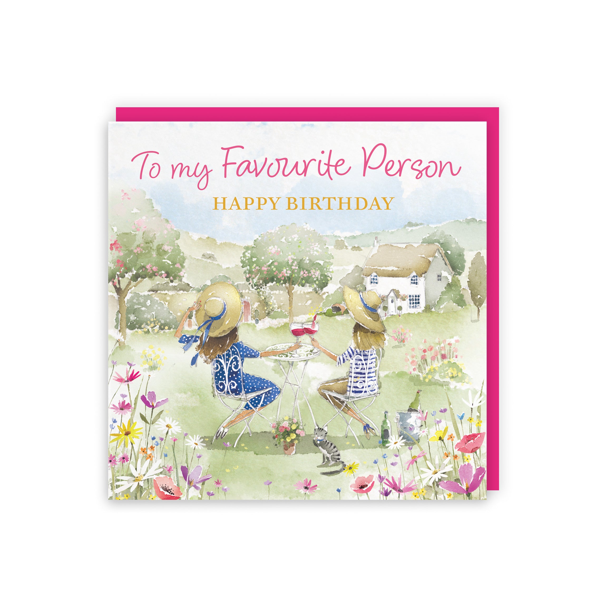 Female Favourite Person Birthday Card Countryside Garden Milo's Gallery - Default Title (RT06299)