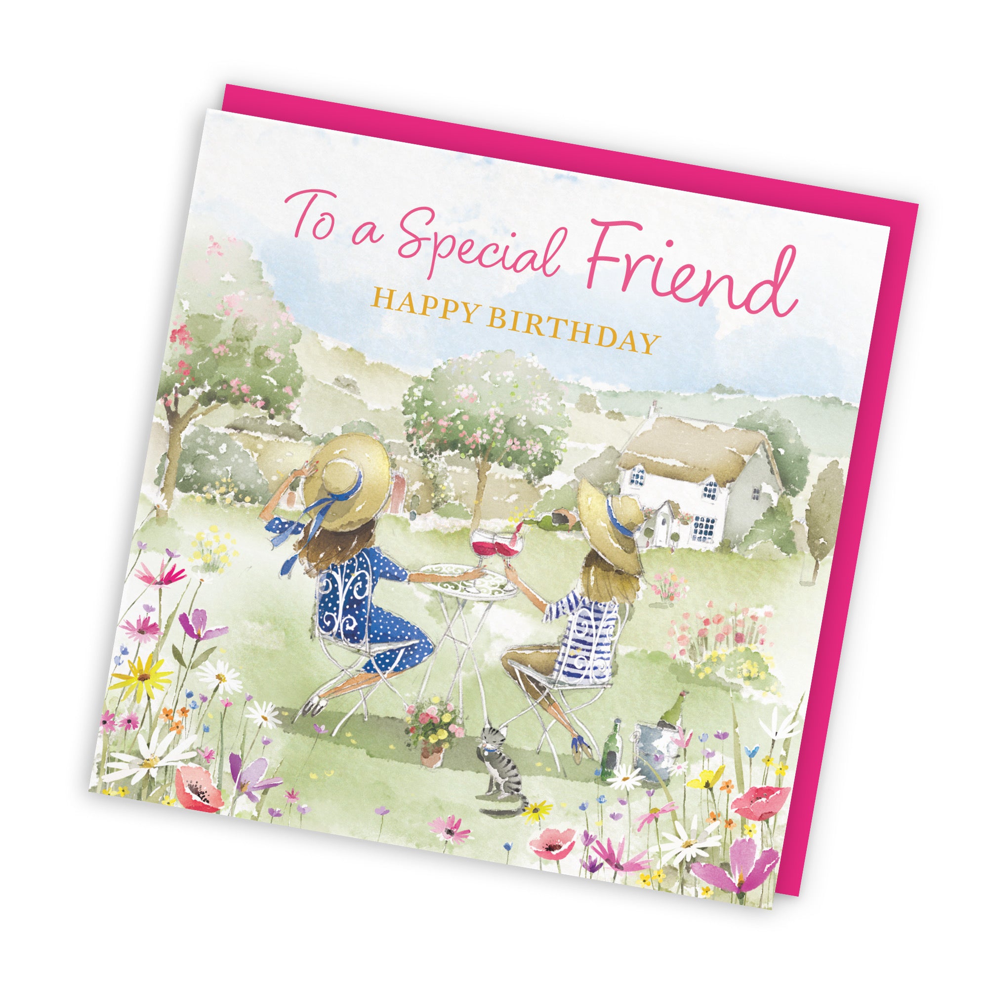 Female Friend Birthday Card Countryside Garden Milo's Gallery - Default Title (RT06300)