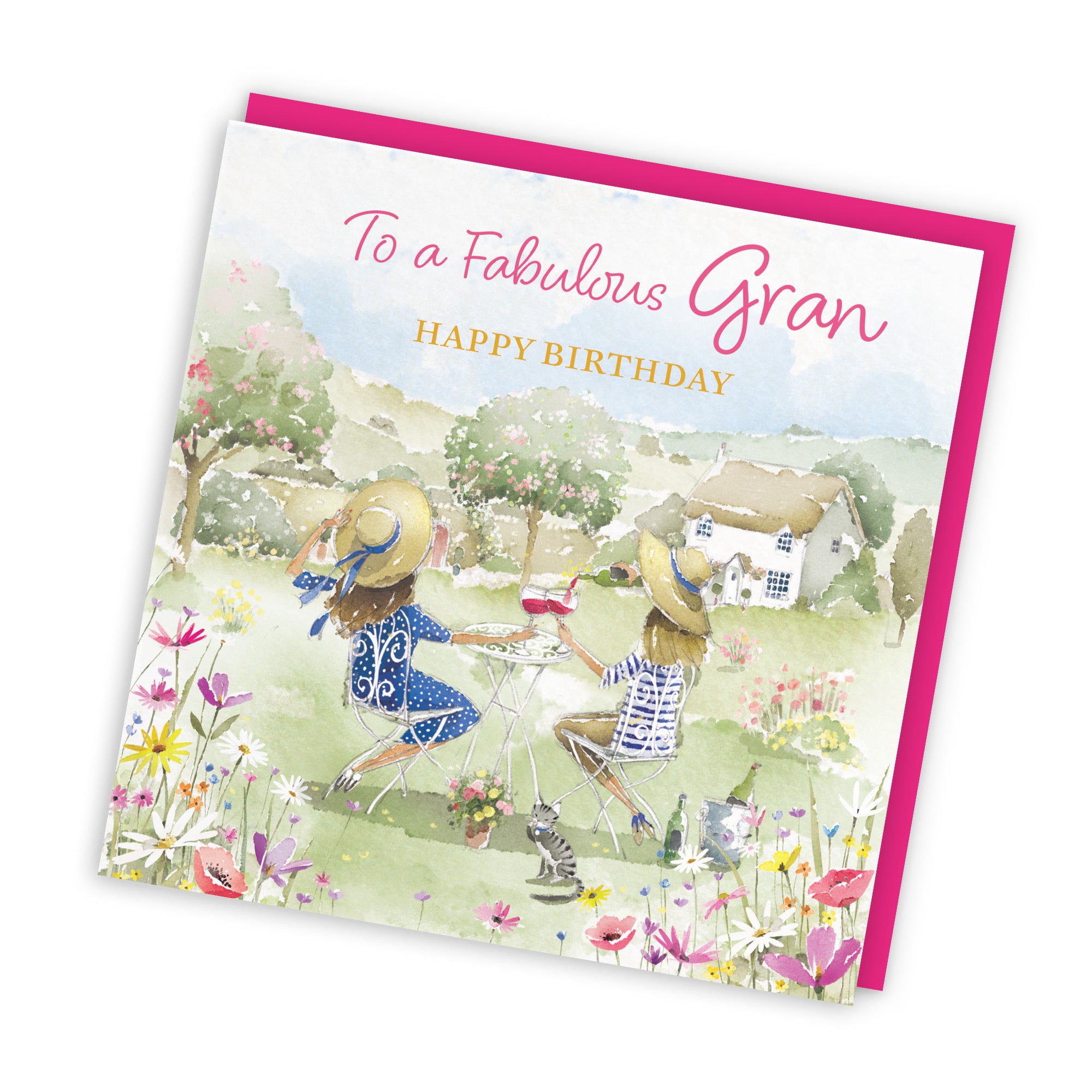 Gran Birthday Card Countryside Garden Milo's Gallery - Default Title (RT06307)