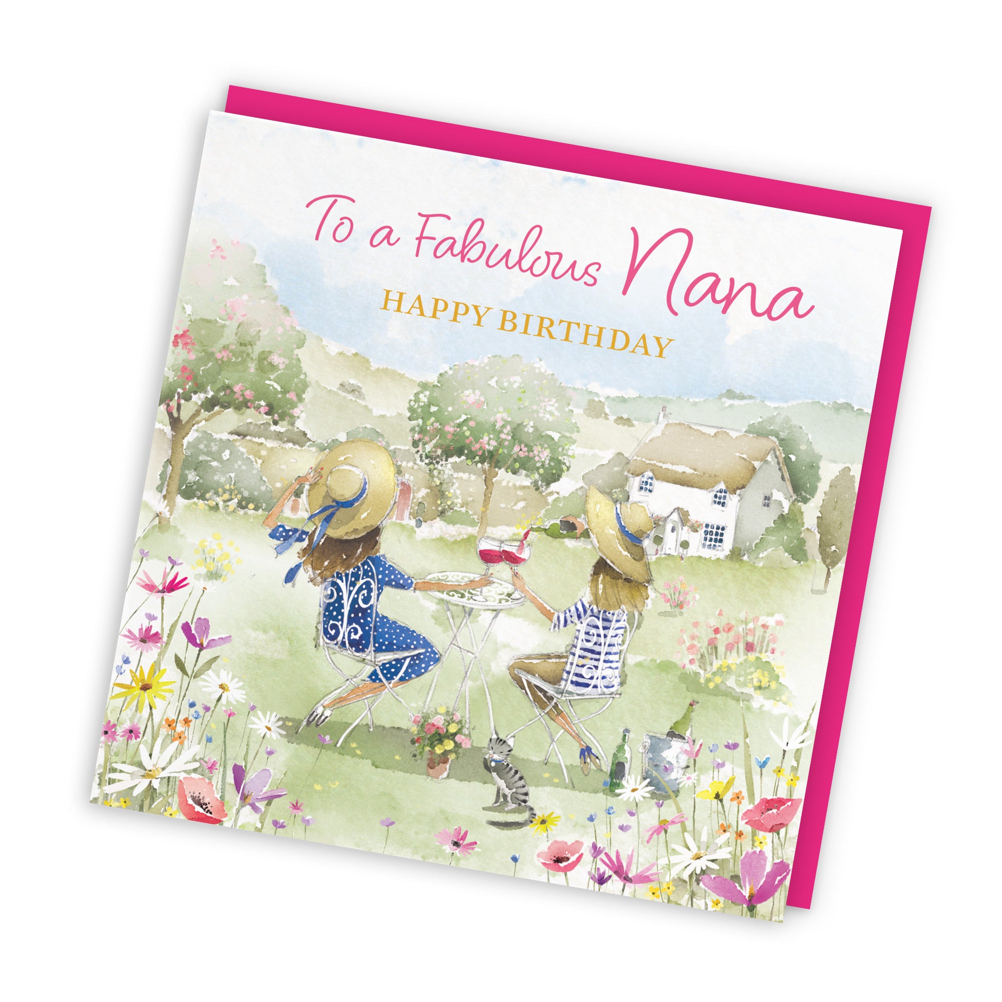 Nana Birthday Card Countryside Garden Milo's Gallery - Default Title (RT06311)