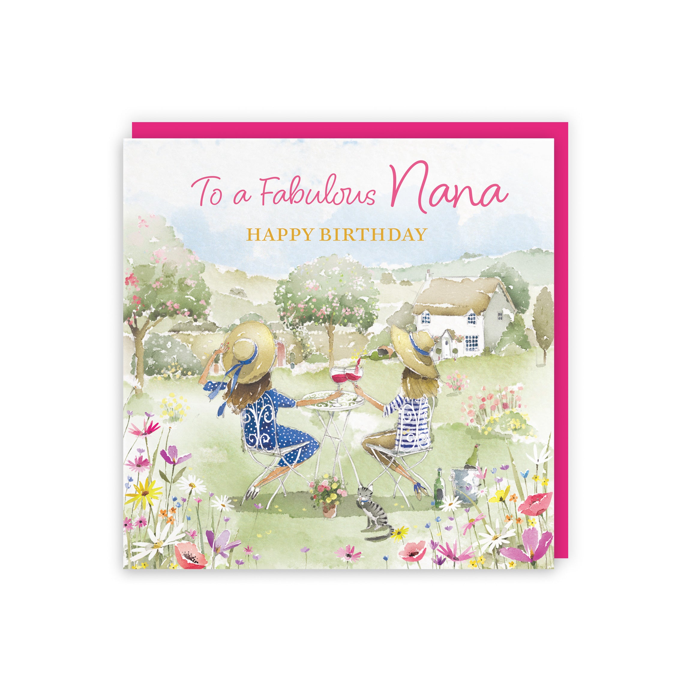 Nana Birthday Card Countryside Garden Milo's Gallery - Default Title (RT06311)