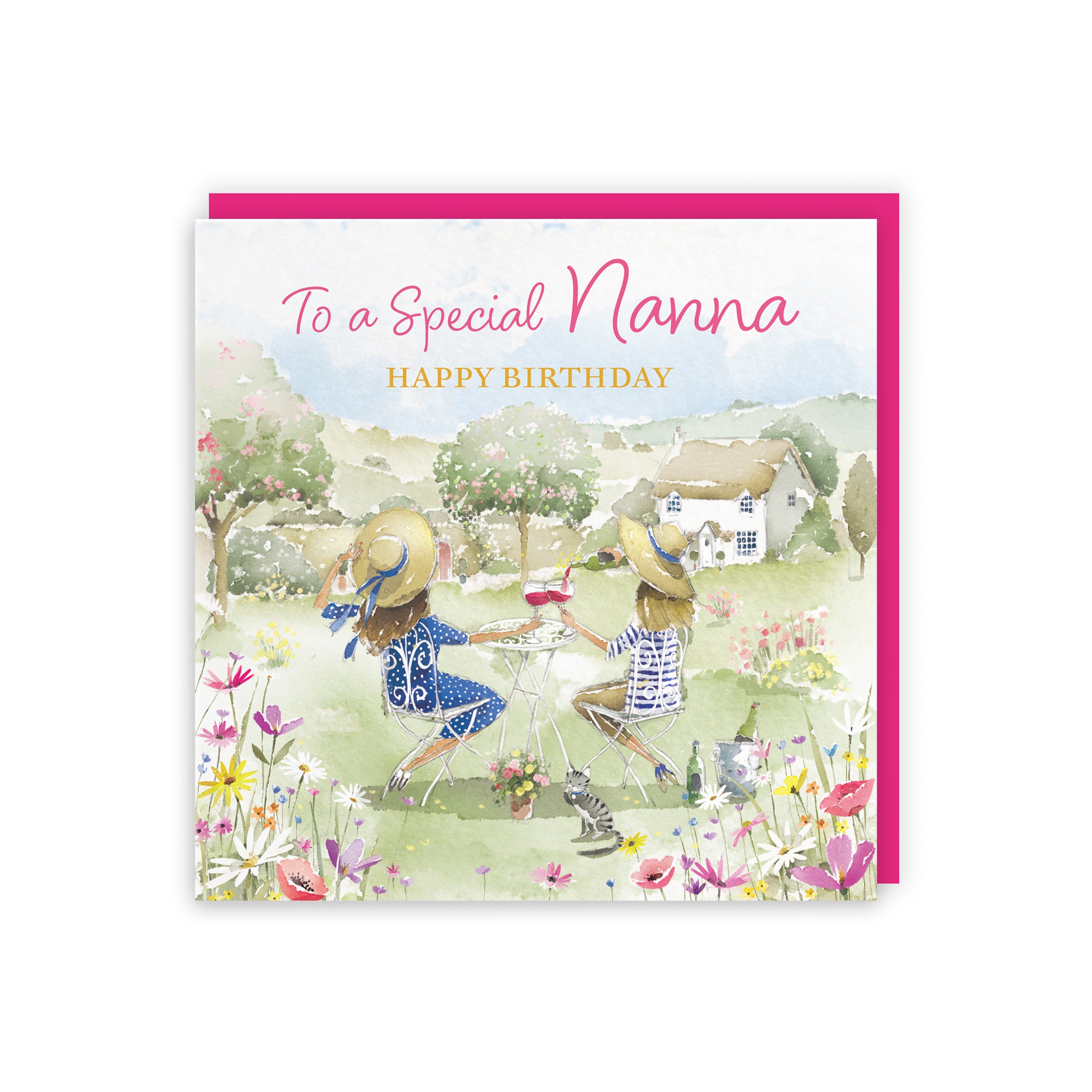 Nanna Birthday Card Countryside Garden Milo's Gallery - Default Title (RT06312)