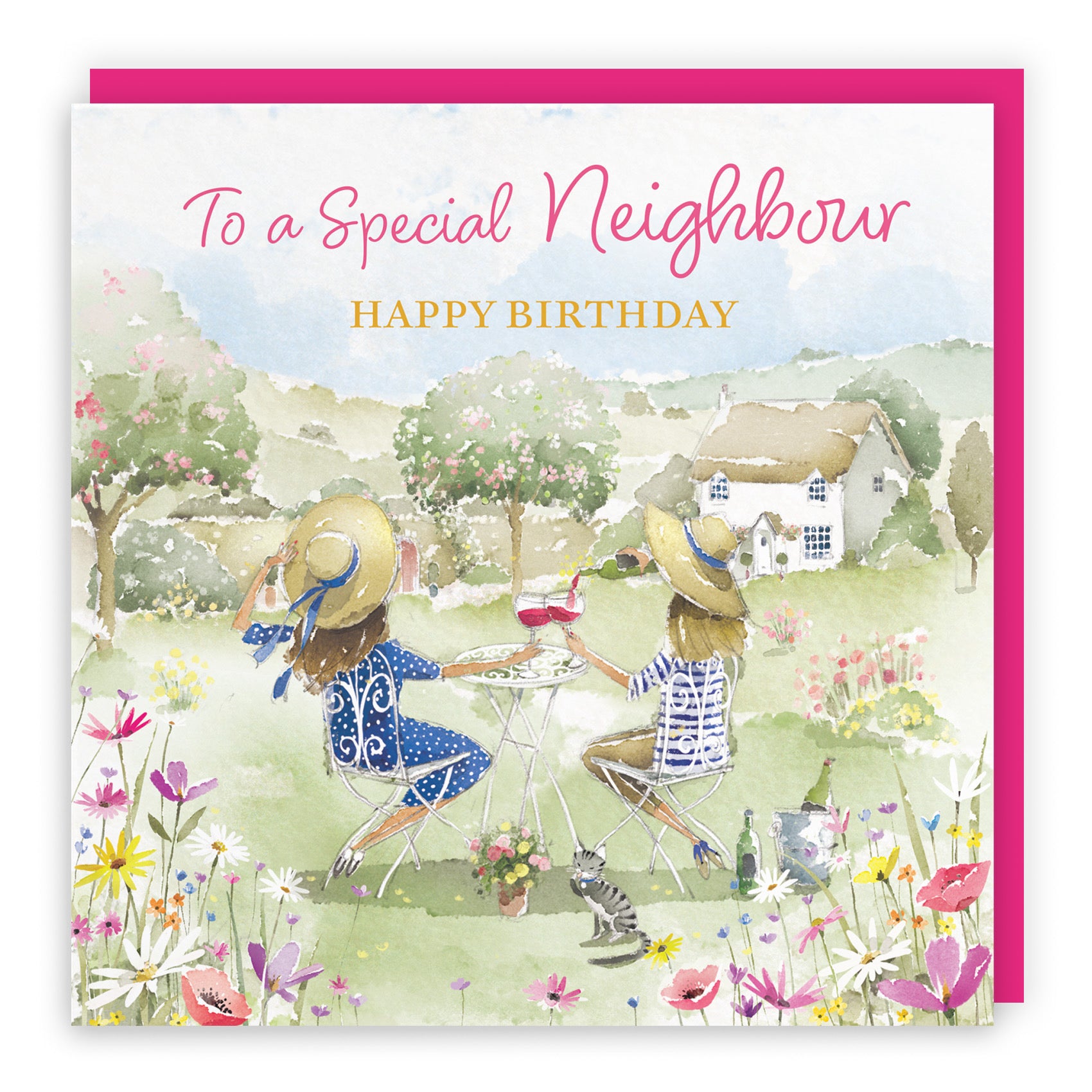 Female Neighbour Birthday Card Countryside Garden Milo's Gallery - Default Title (RT06314)
