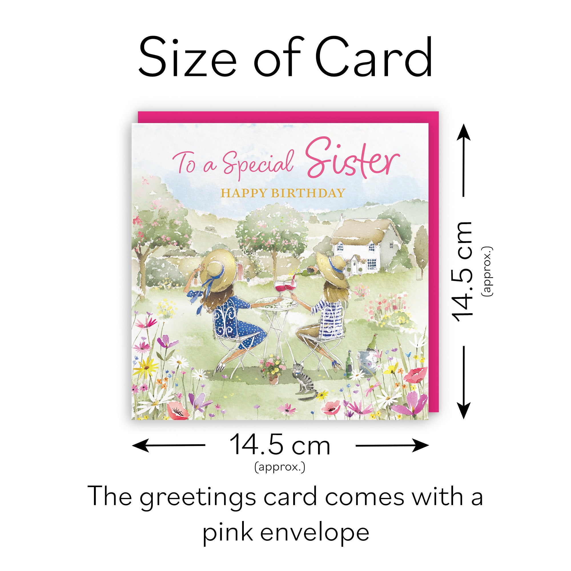 Sister Birthday Card Countryside Garden Milo's Gallery - Default Title (RT06316)