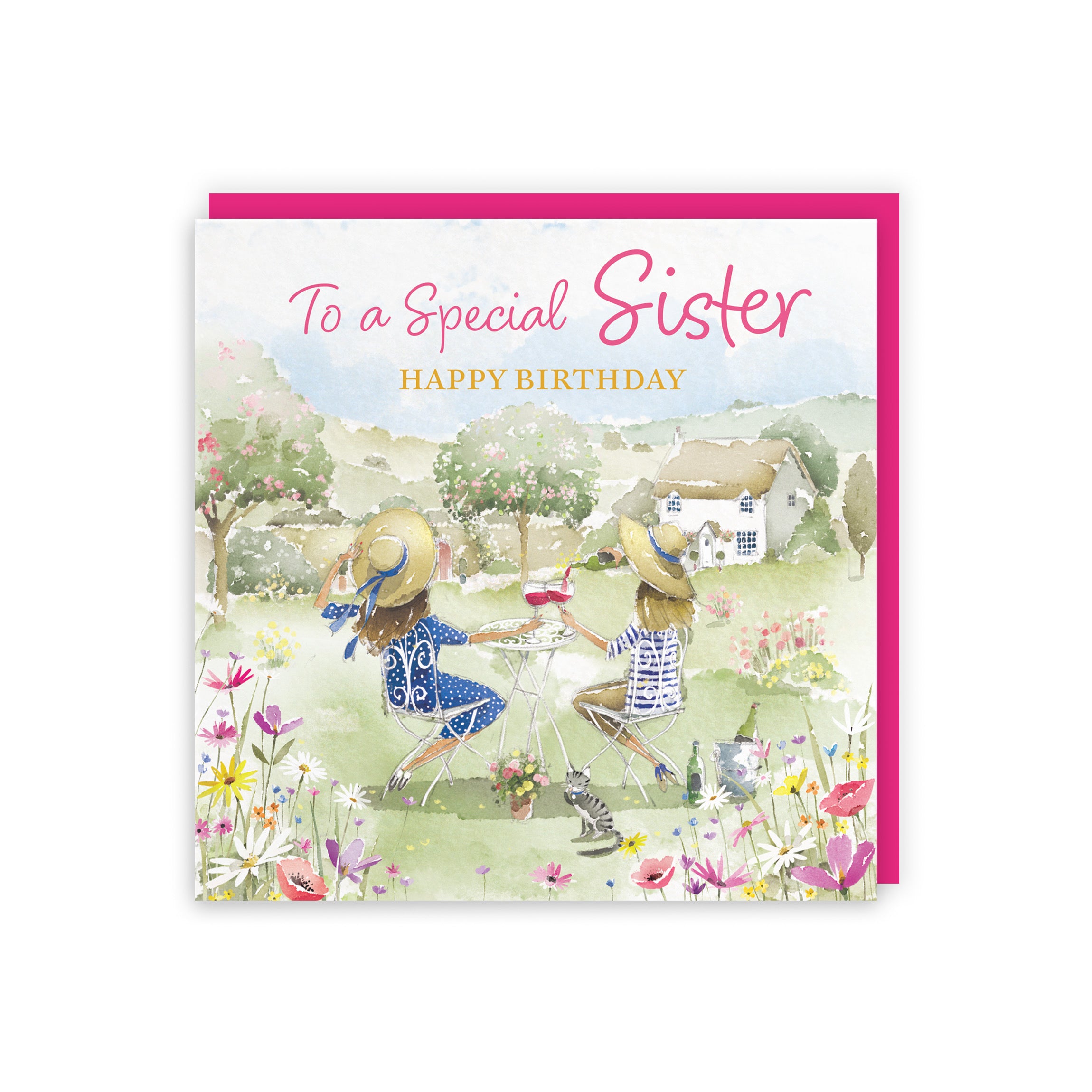 Sister Birthday Card Countryside Garden Milo's Gallery - Default Title (RT06316)