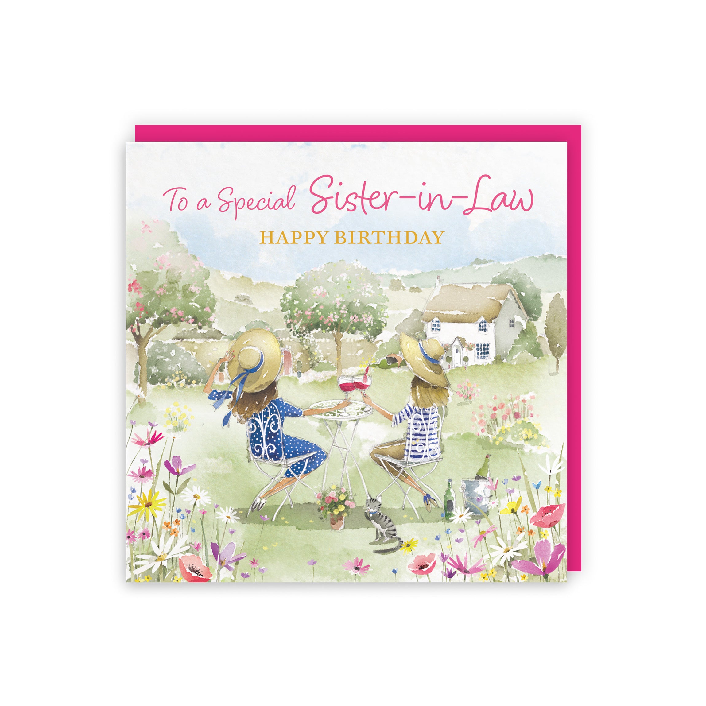 Sister-in-Law Birthday Card Countryside Garden Milo's Gallery - Default Title (RT06317)