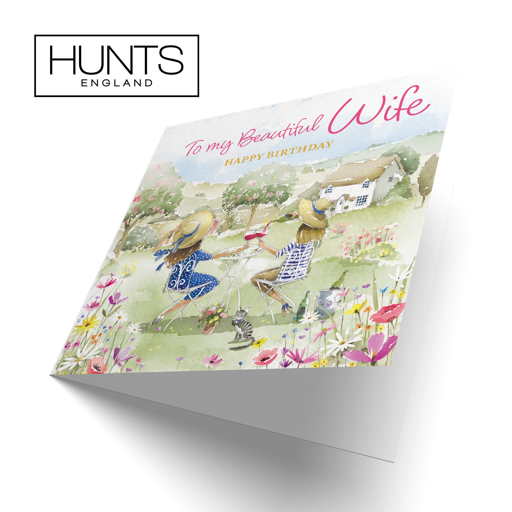 Wife Birthday Card Countryside Garden Milo's Gallery - Default Title (RT06319)