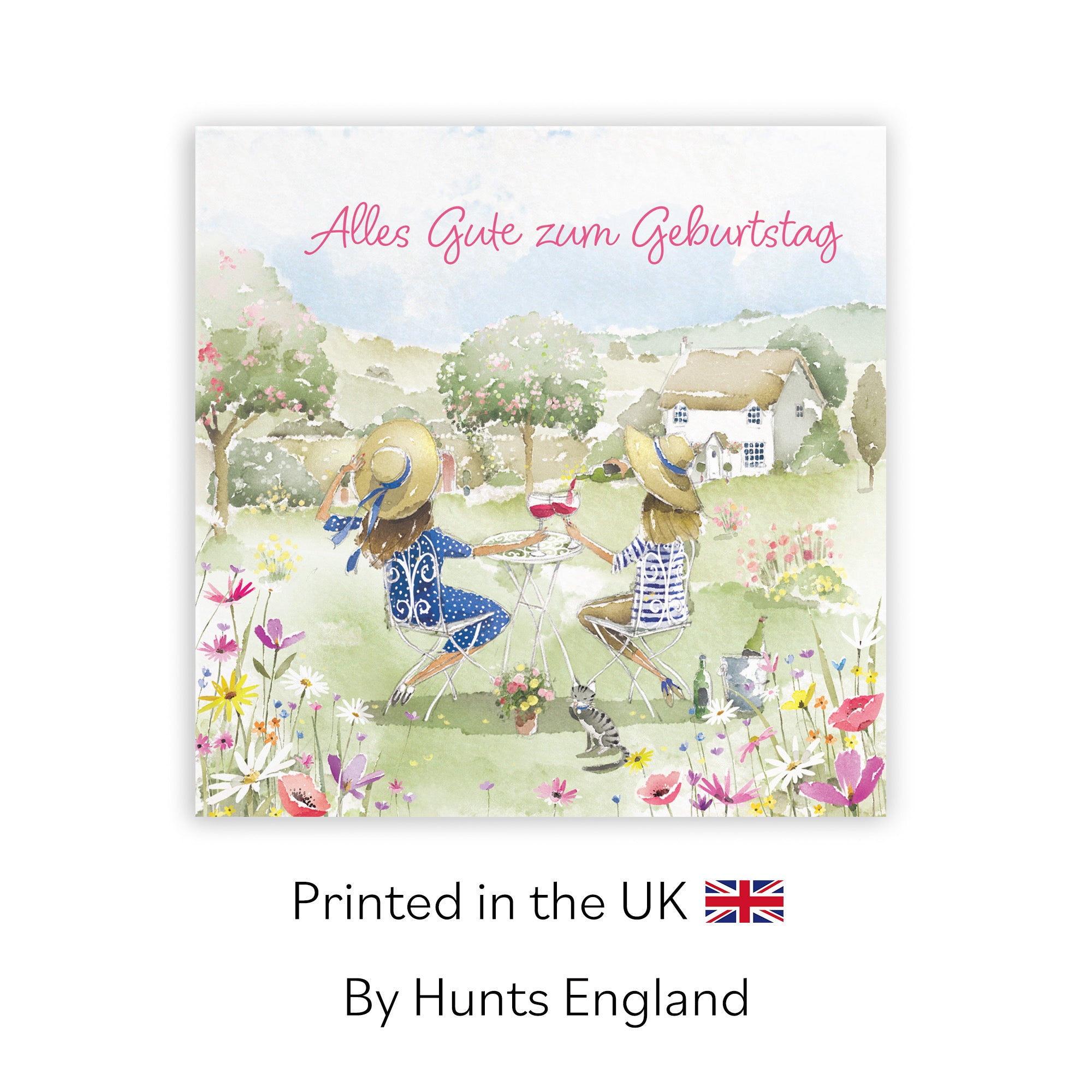 Women's German Language Birthday Card Countryside Garden Milo's Gallery - Default Title (RT06327)