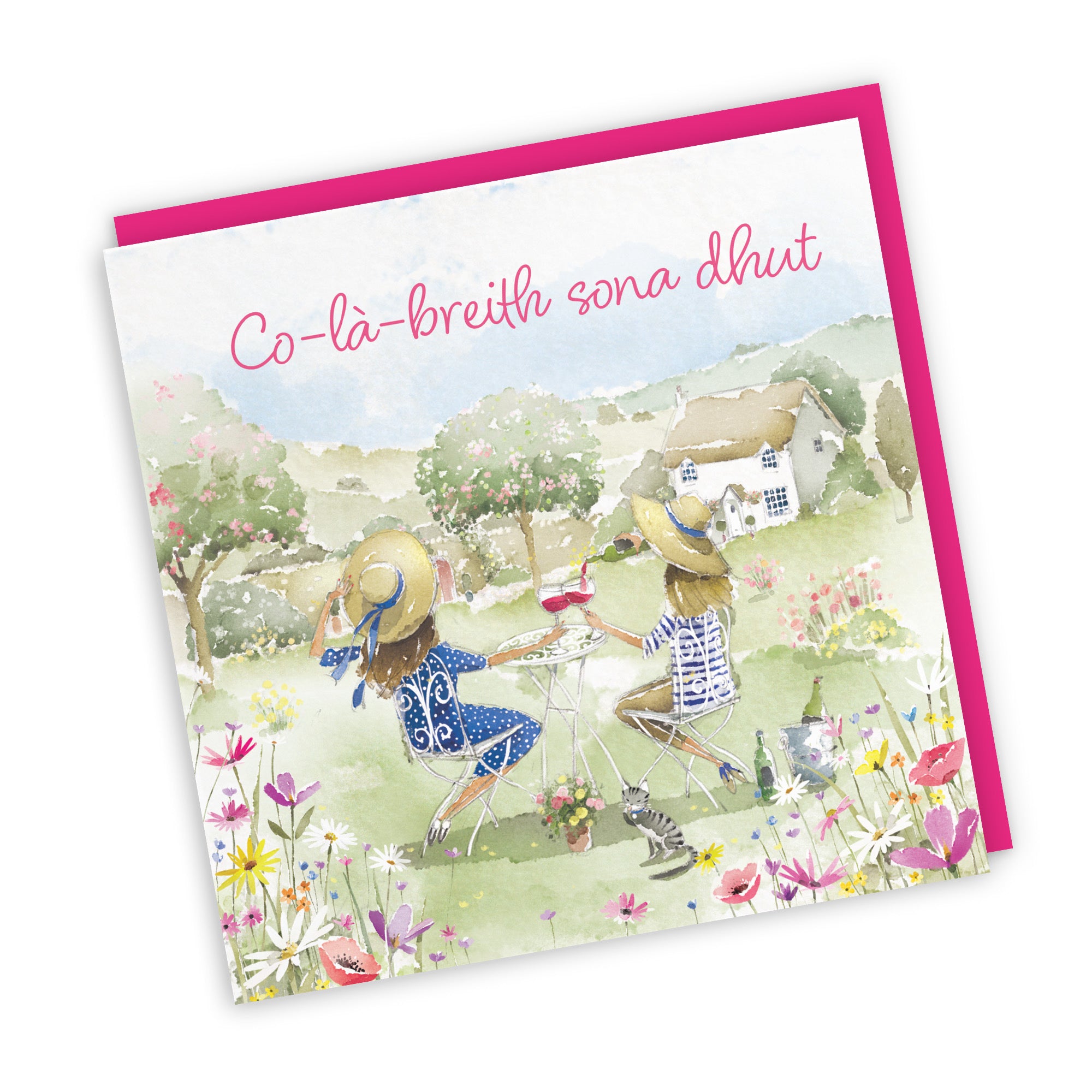 Women's Scottish Language Birthday Card Countryside Garden Milo's Gallery - Default Title (RT06329)
