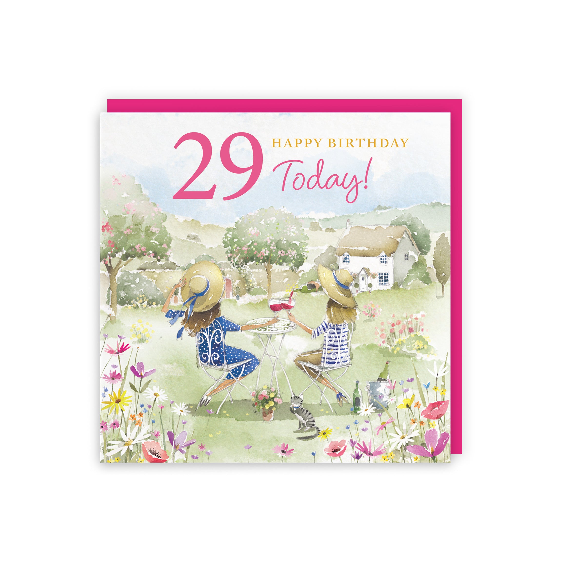 Women's 29th Birthday Card Countryside Garden Milo's Gallery - Default Title (RT06335)