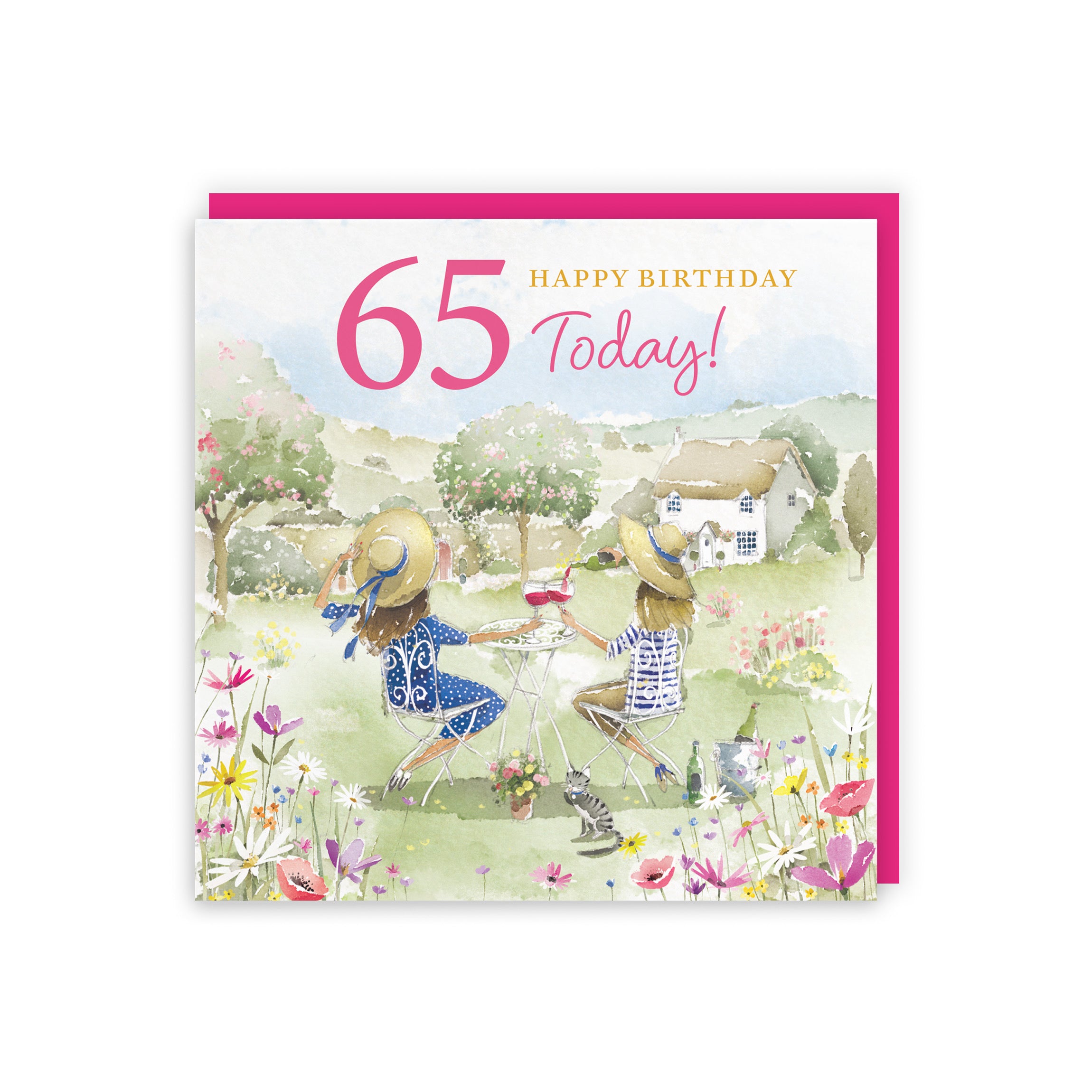 Women's 65th Birthday Card Countryside Garden Milo's Gallery - Default Title (RT06343)