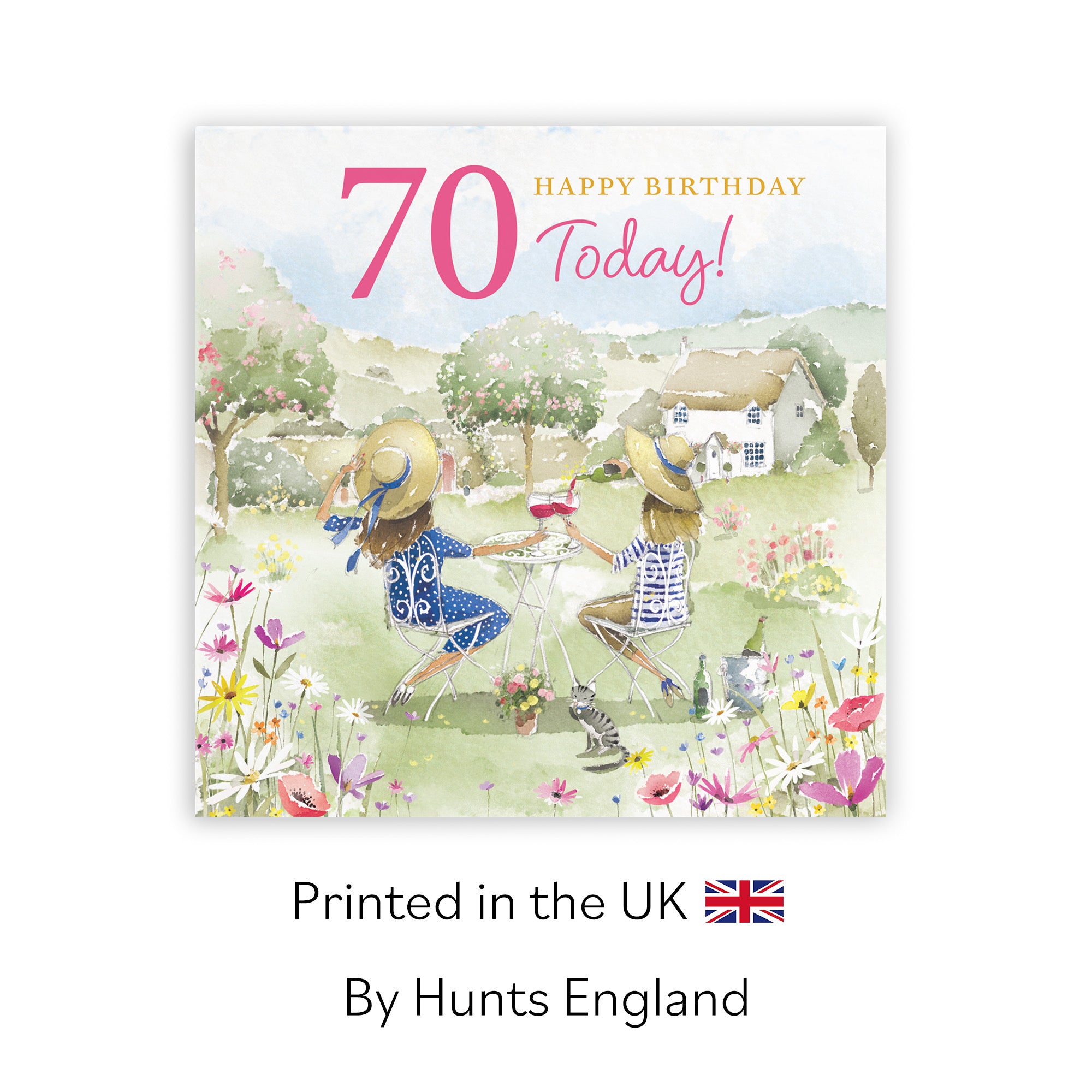 Women's 70th Birthday Card Countryside Garden Milo's Gallery - Default Title (RT06344)