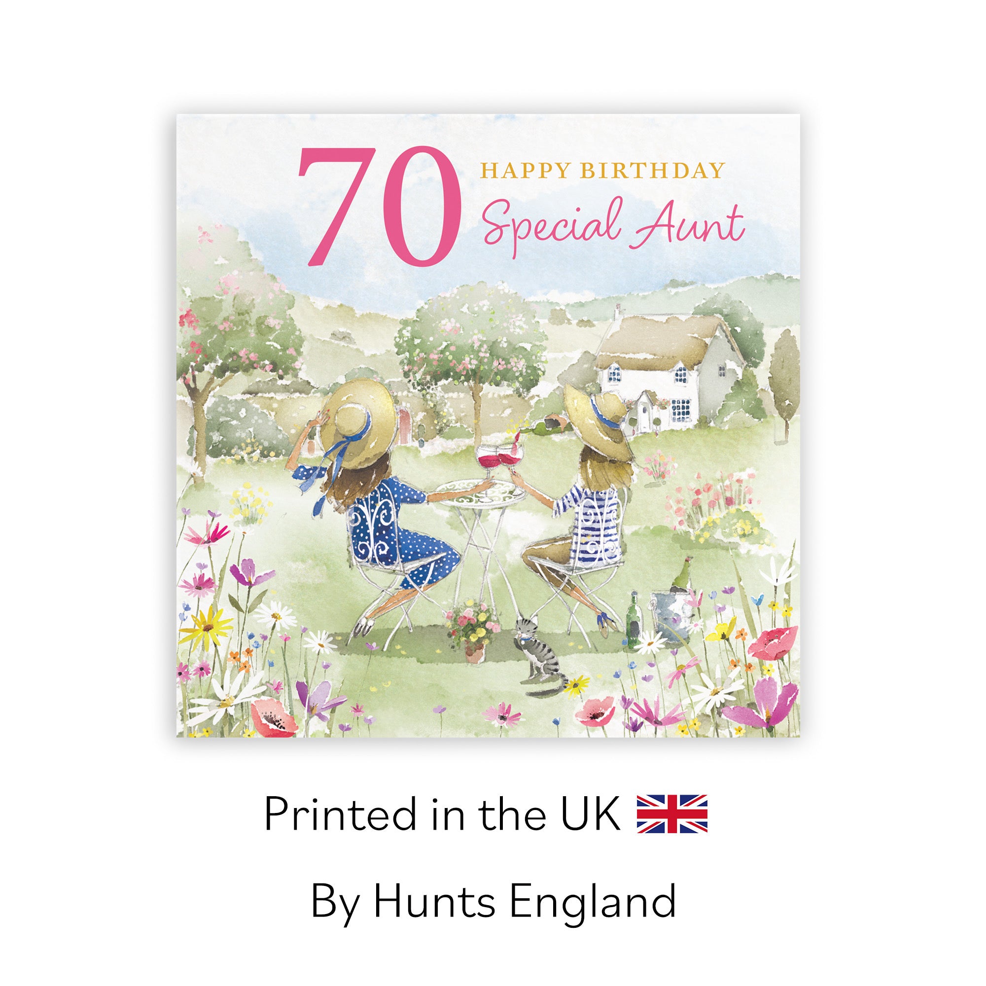 70th Aunt Birthday Card Countryside Garden Milo's Gallery - Default Title (RT06352)