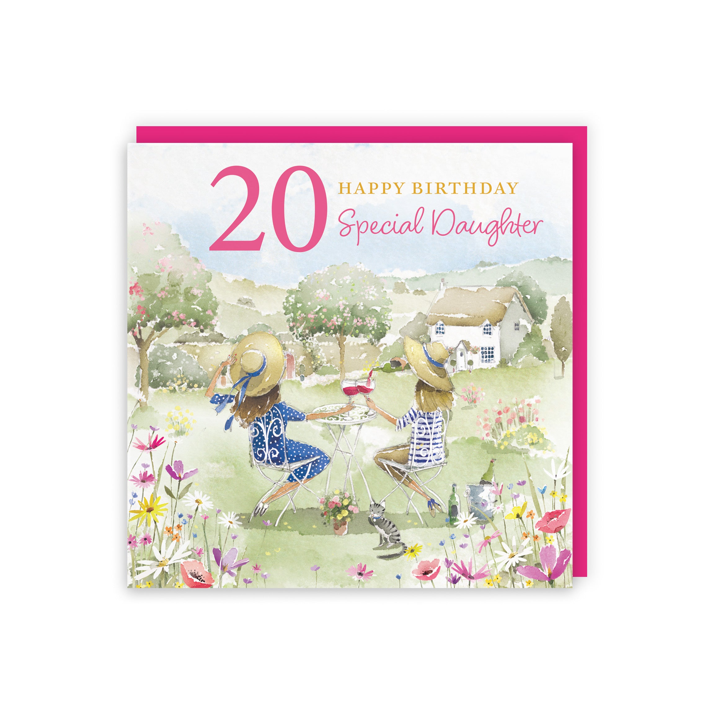 20th Daughter Birthday Card Countryside Garden Milo's Gallery - Default Title (RT06364)