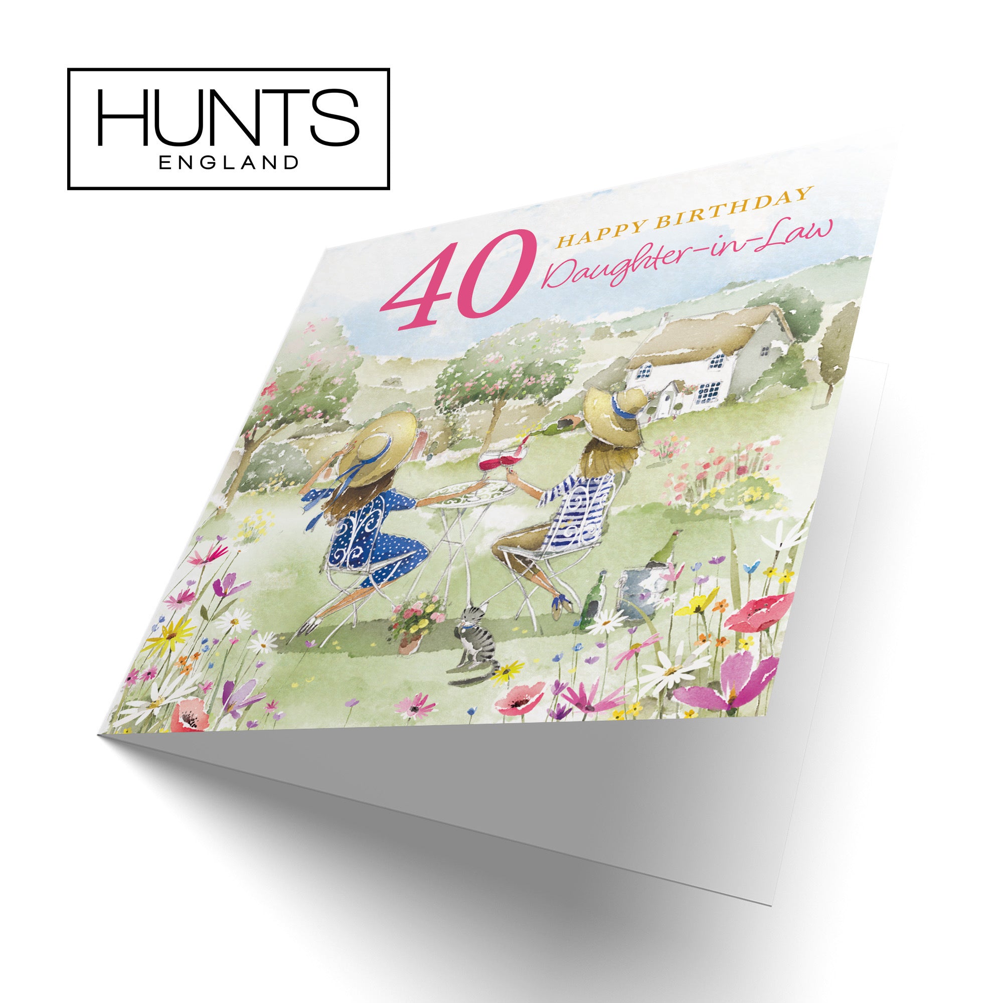 40th Daughter-in-Law Birthday Card Countryside Garden Milo's Gallery - Default Title (RT06369)
