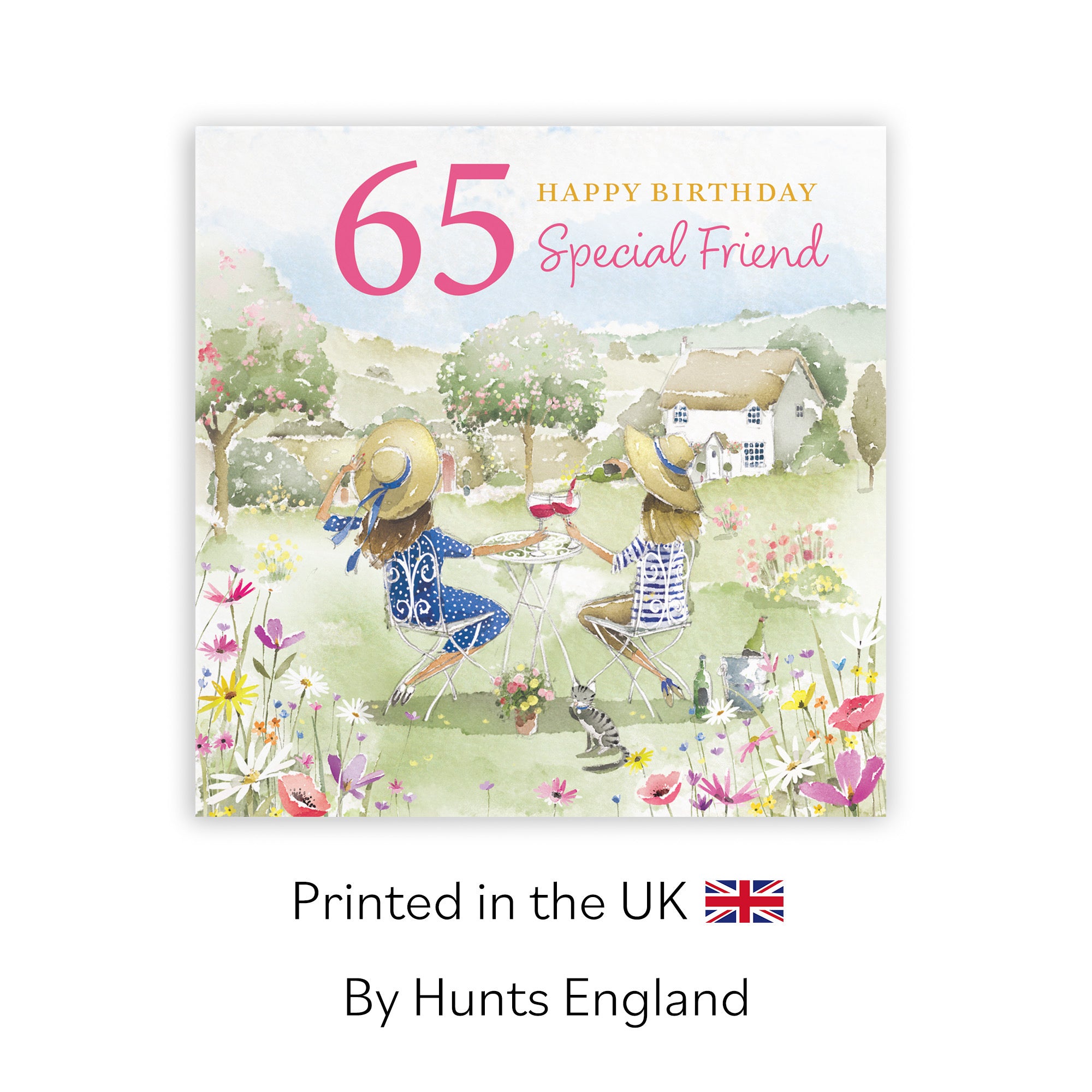 Female 65th Friend Birthday Card Countryside Garden Milo's Gallery - Default Title (RT06376)