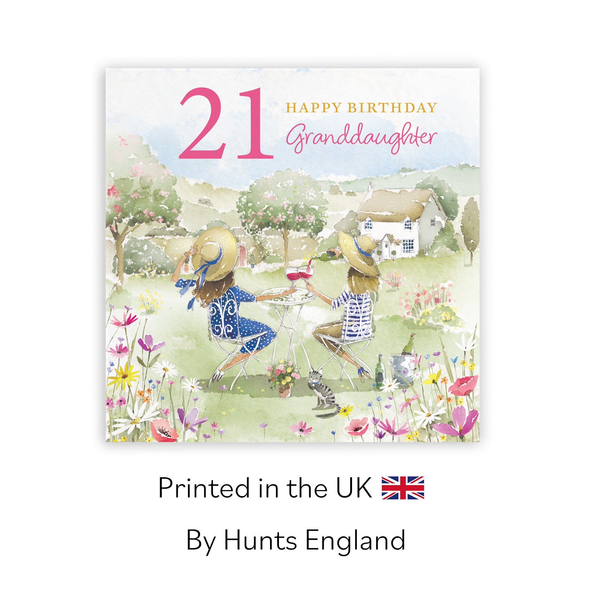 21st Granddaughter Birthday Card Countryside Garden Milo's Gallery - Default Title (RT06386)