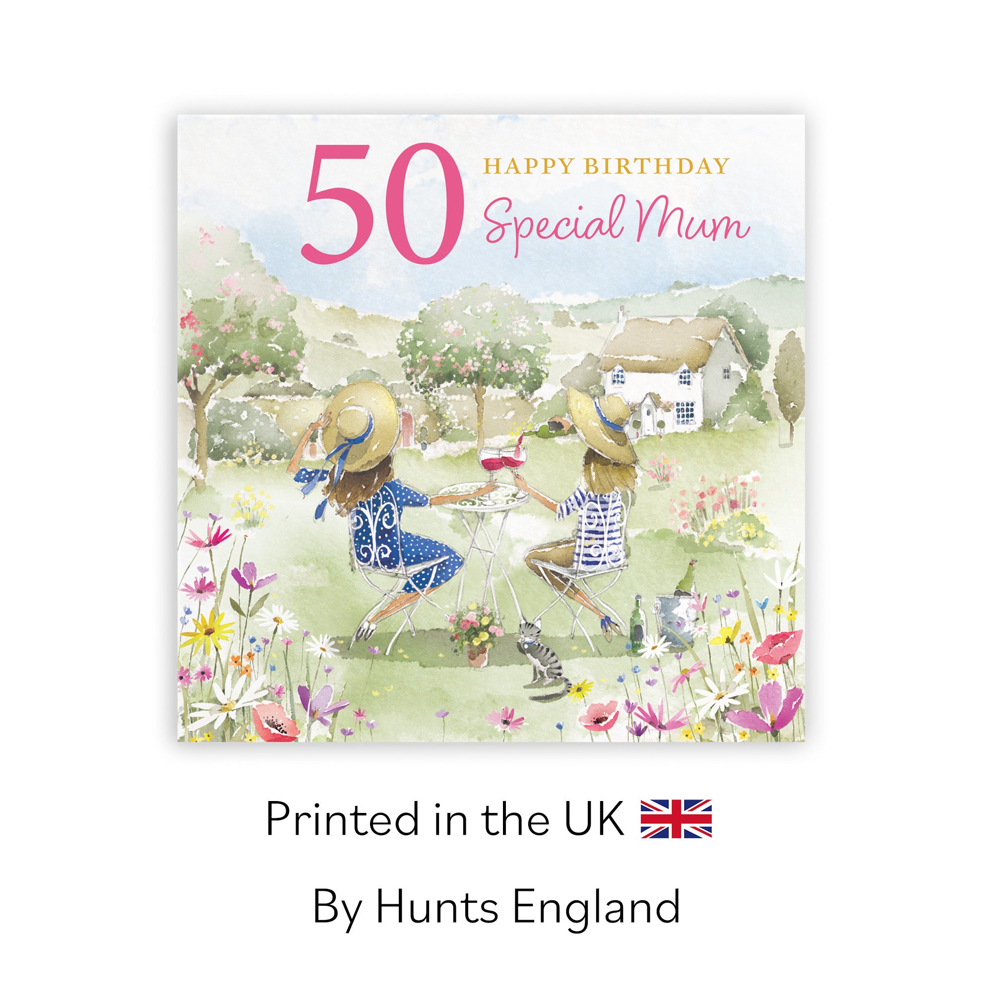 50th Mum Birthday Card Countryside Garden Milo's Gallery - Default Title (RT06391)