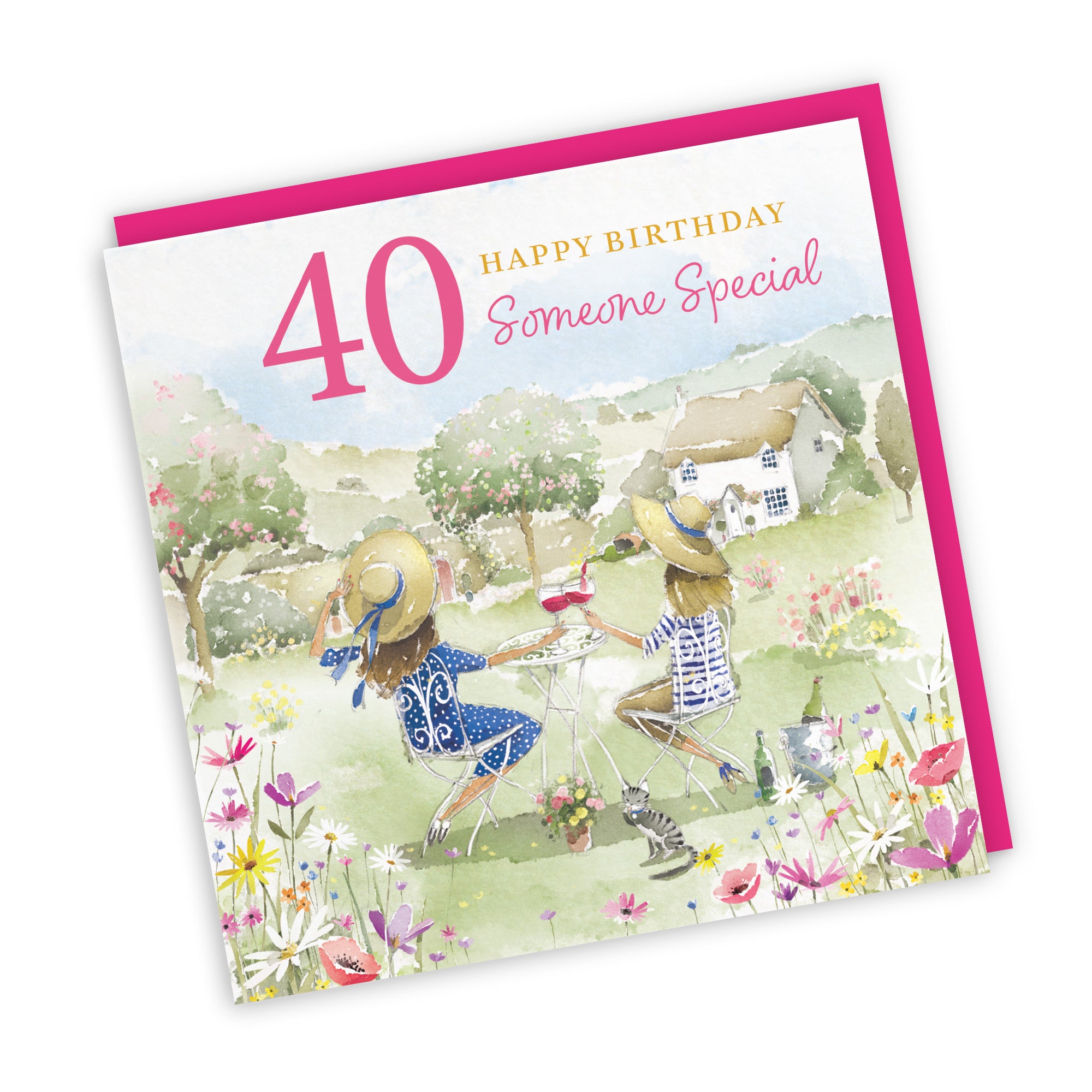 Female 40th Someone Special Birthday Card Countryside Garden Milo's Gallery - Default Title (RT06420)
