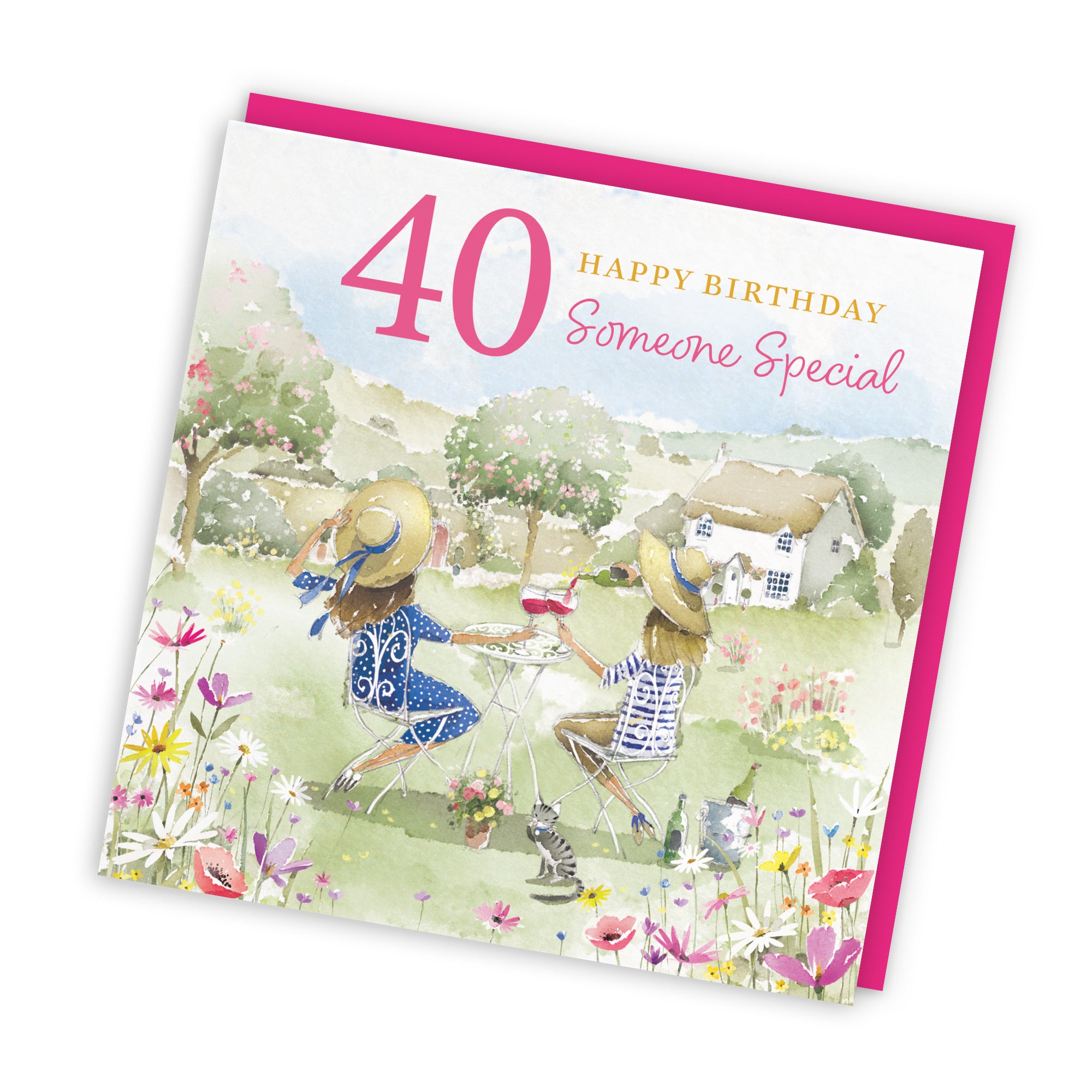 Female 40th Someone Special Birthday Card Countryside Garden Milo's Gallery - Default Title (RT06420)