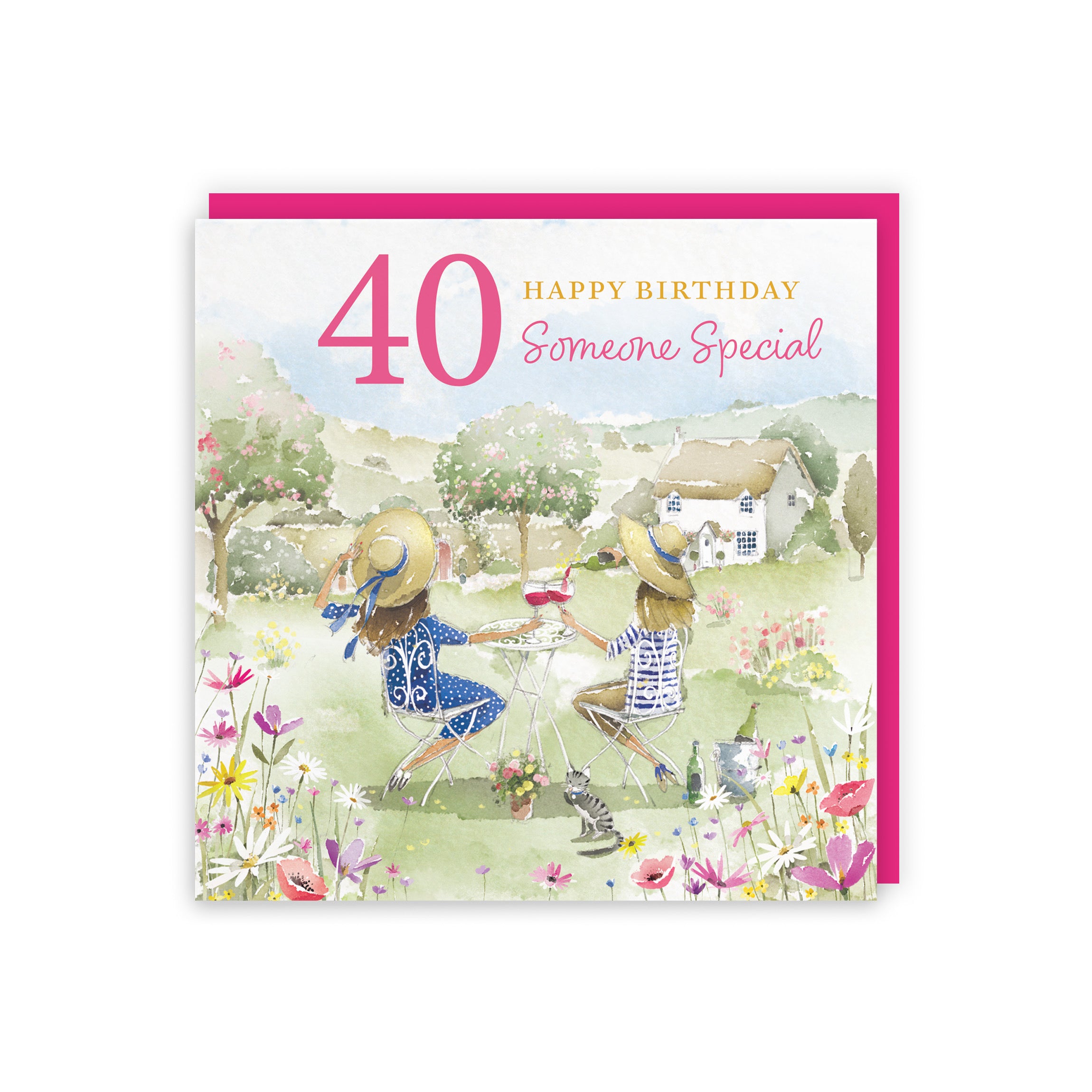 Female 40th Someone Special Birthday Card Countryside Garden Milo's Gallery - Default Title (RT06420)