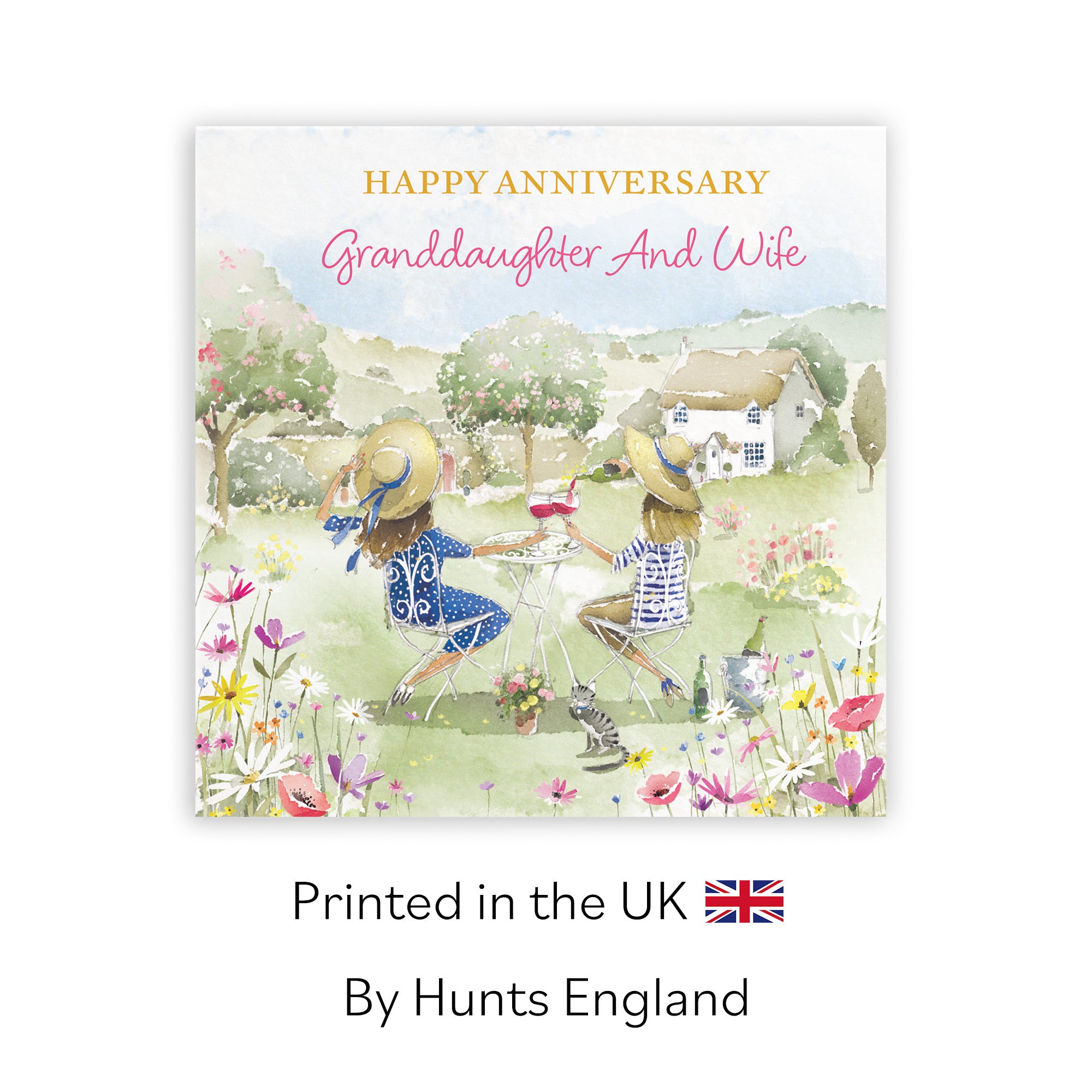 Granddaughter And Wife Anniversary Card Countryside Garden Milo's Gallery - Default Title (RT06426)